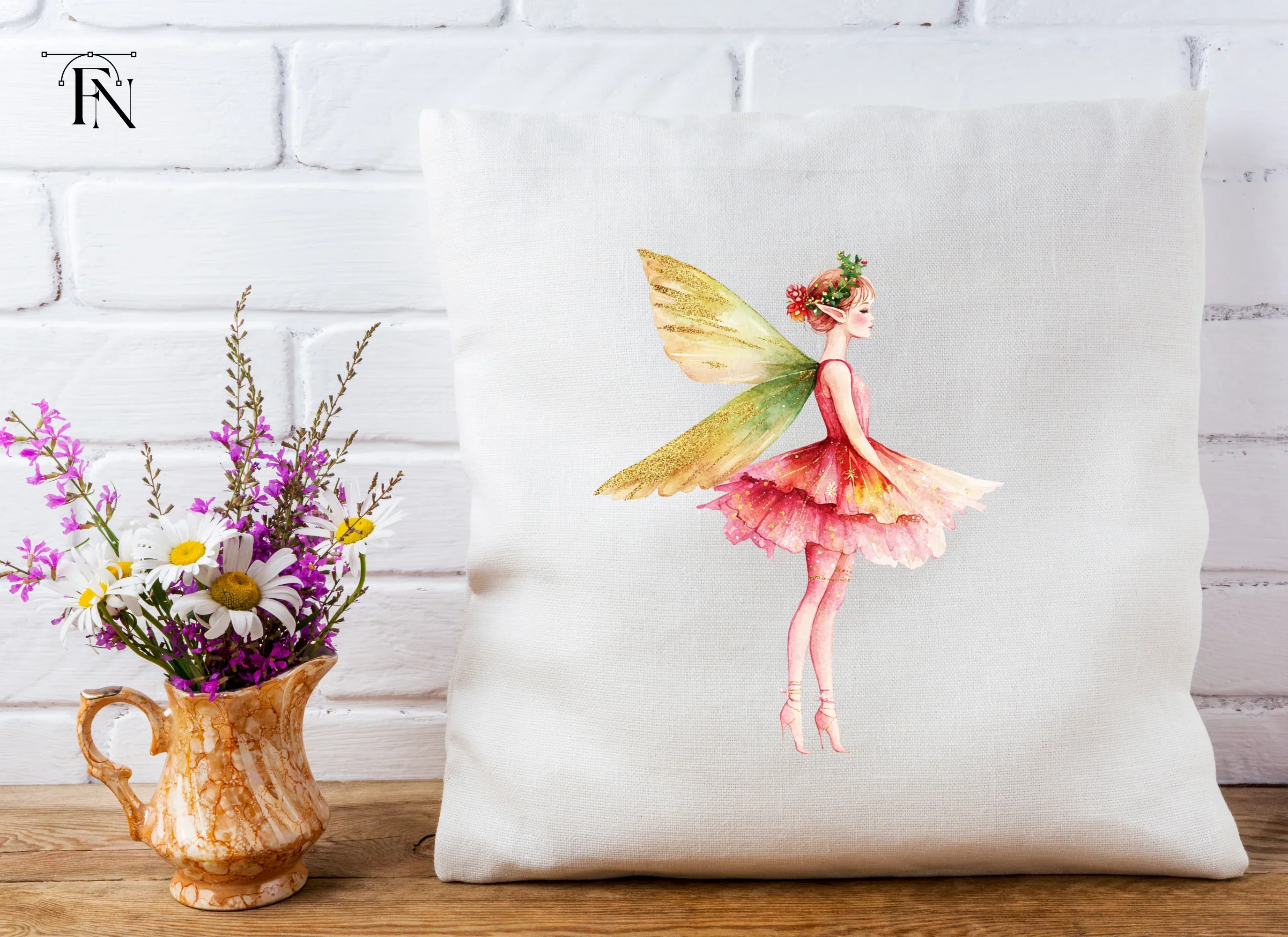 Elegant Christmas Fairy Clipart Bundle - Image 5