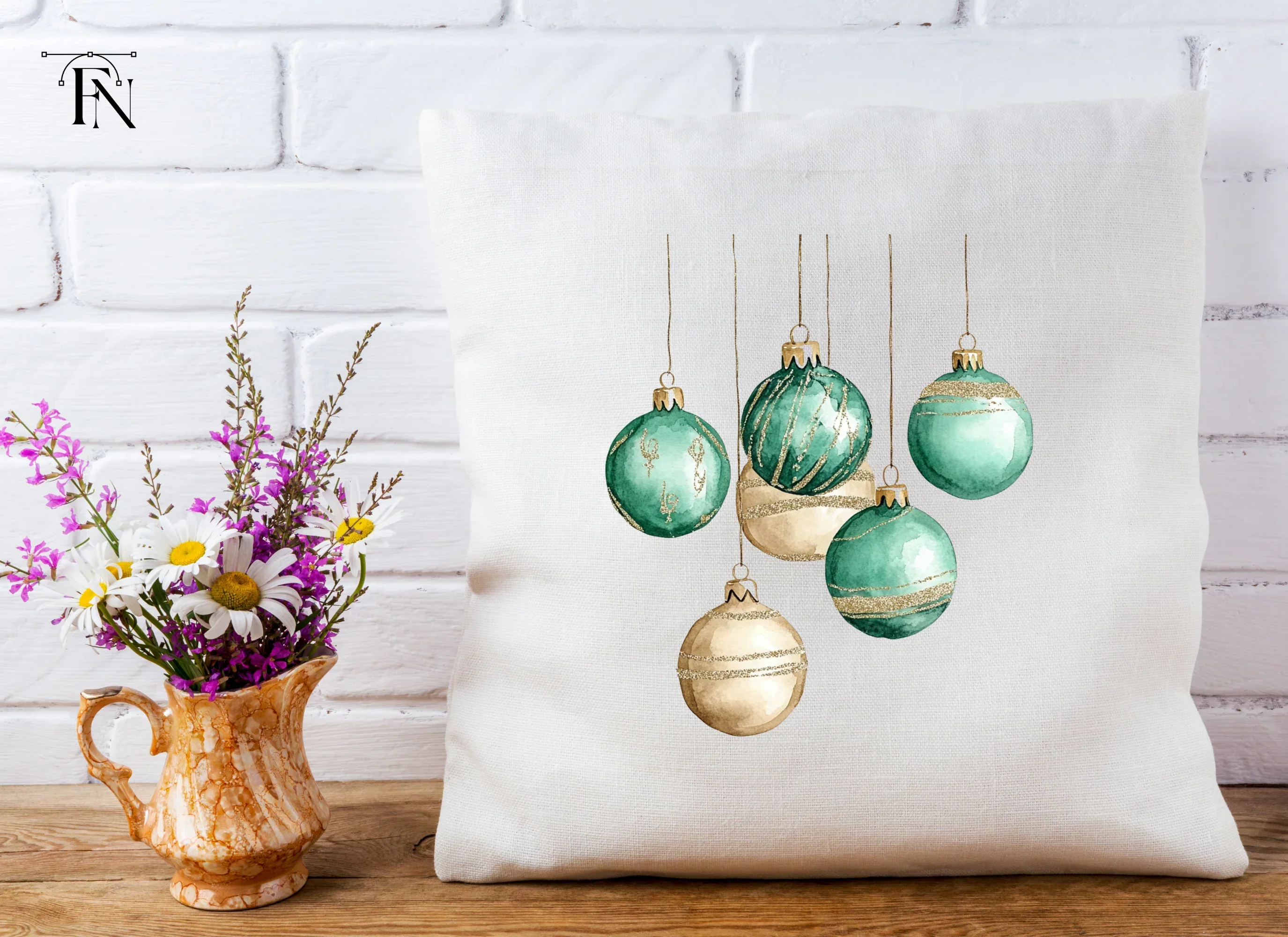 Elegant Christmas Ornaments Clipart Bundle - Image 5