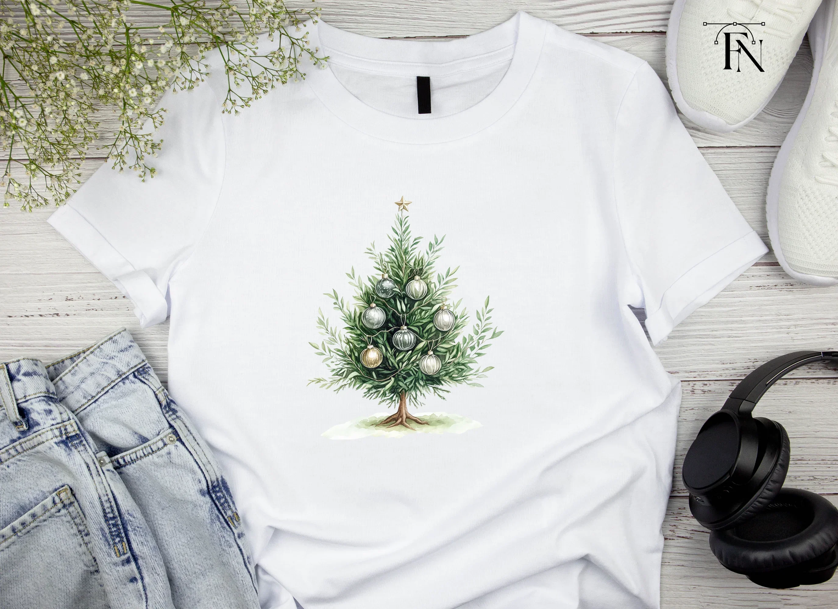 Elegant Christmas Tree Clipart Bundle - Image 4