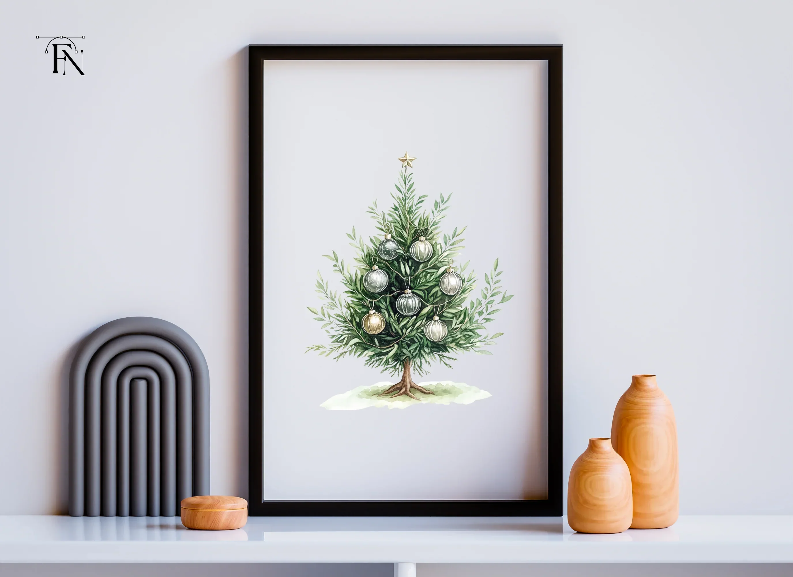 Elegant Christmas Tree Clipart Bundle - Image 6