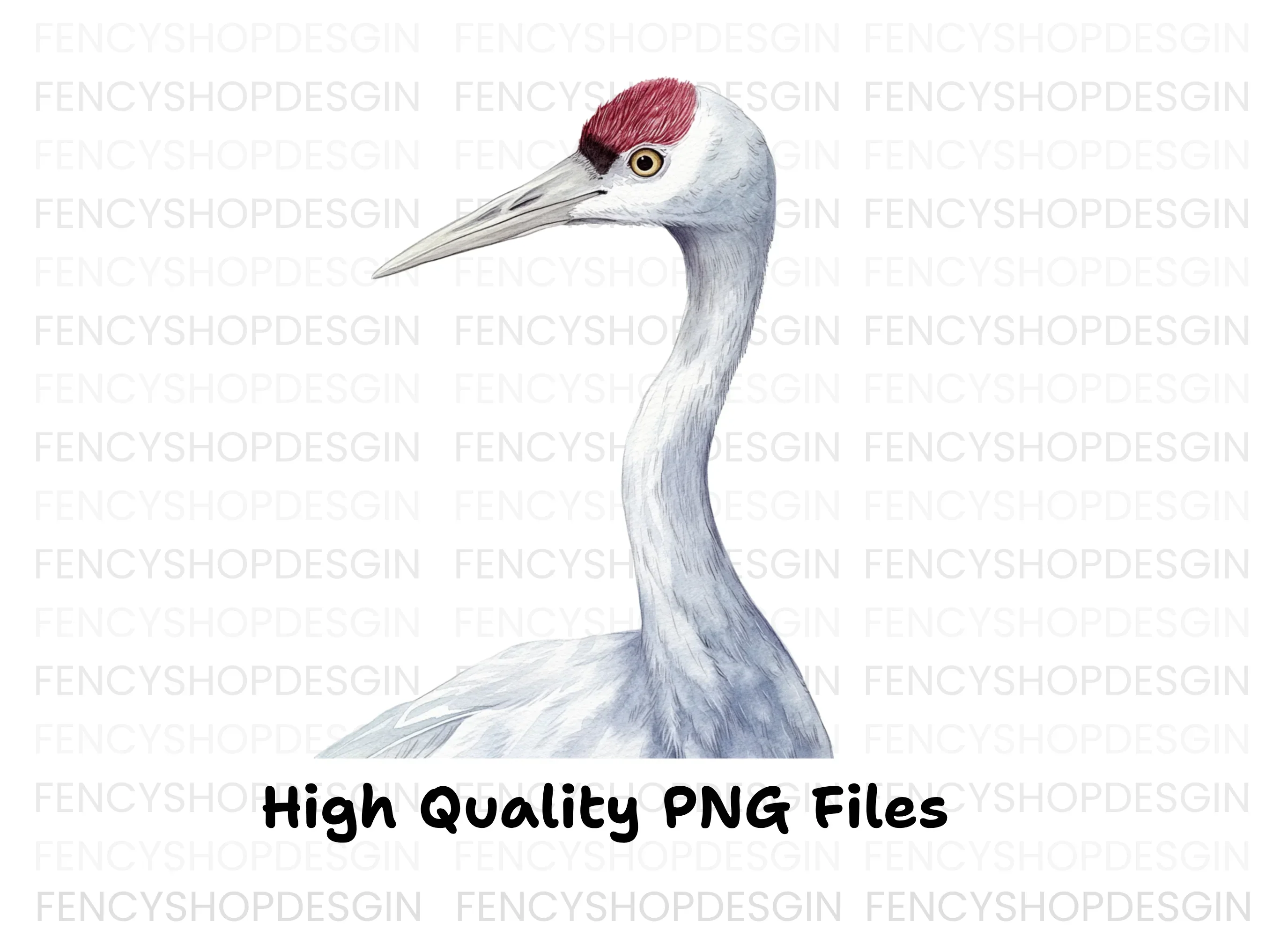 Elegant Crane Bird Head Clipart Bundle - Image 2