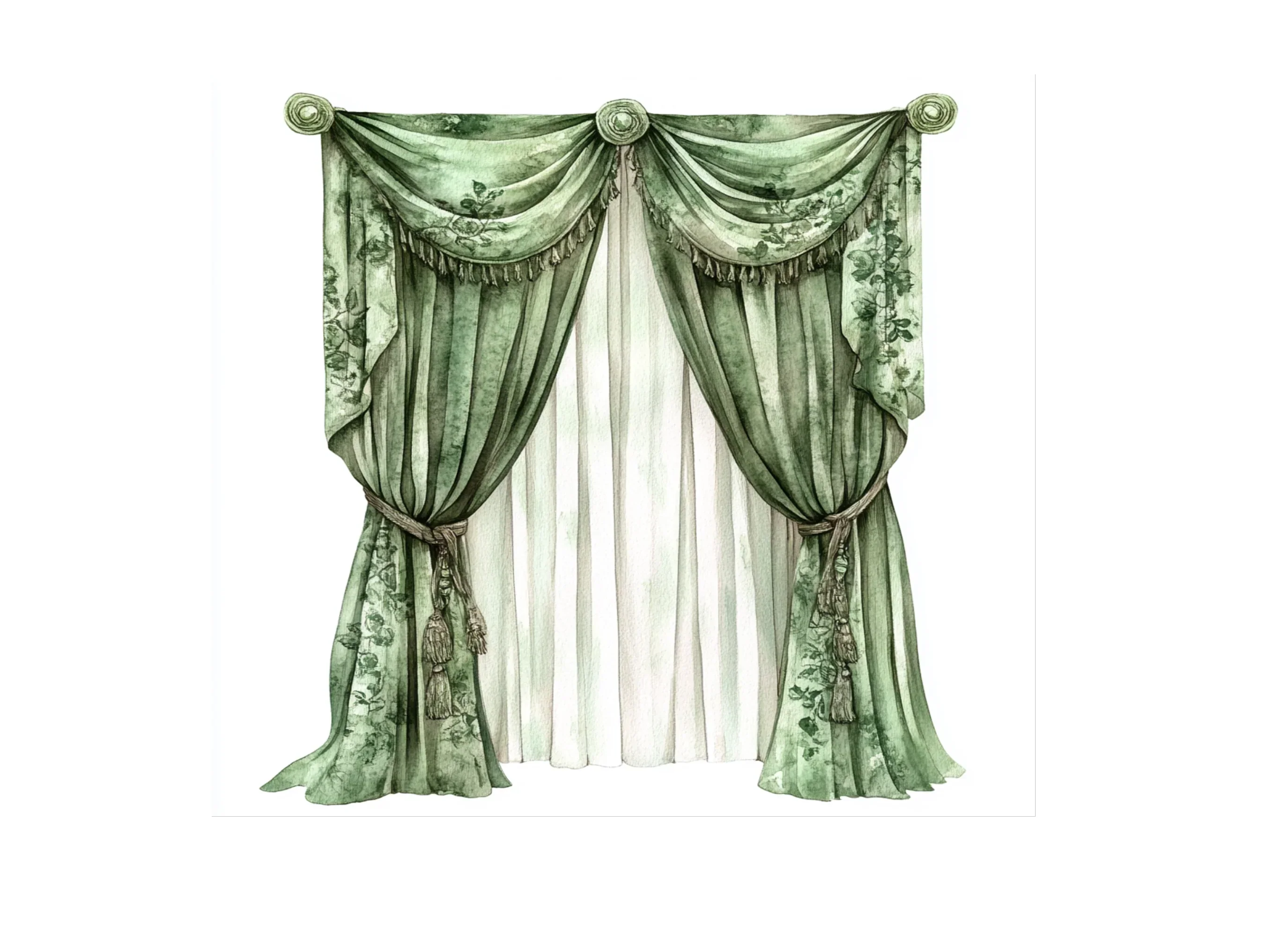 Elegant Curtain Clipart Bundle - Image 3