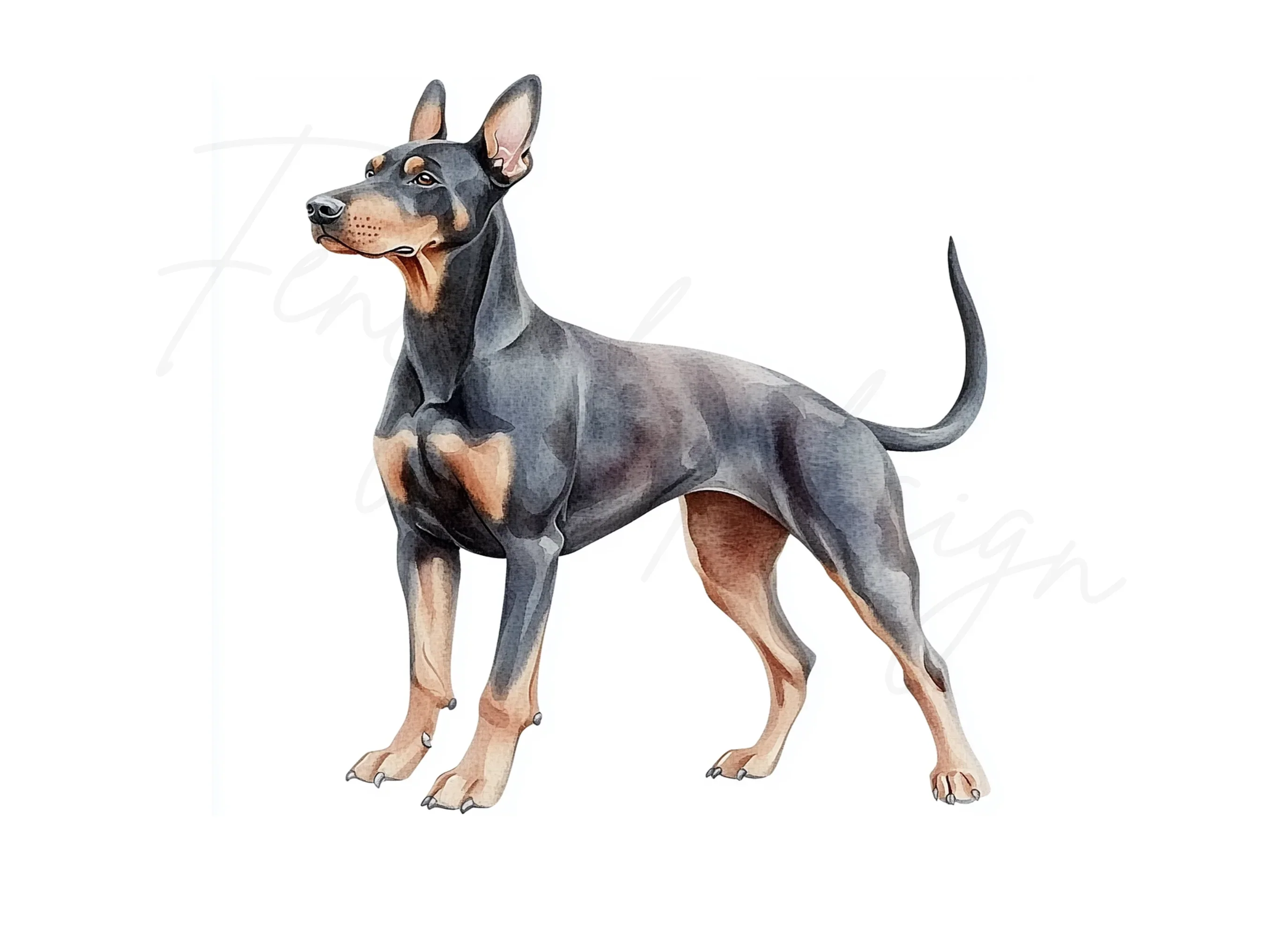 Elegant Doberman Dog Clipart Bundle - Image 2