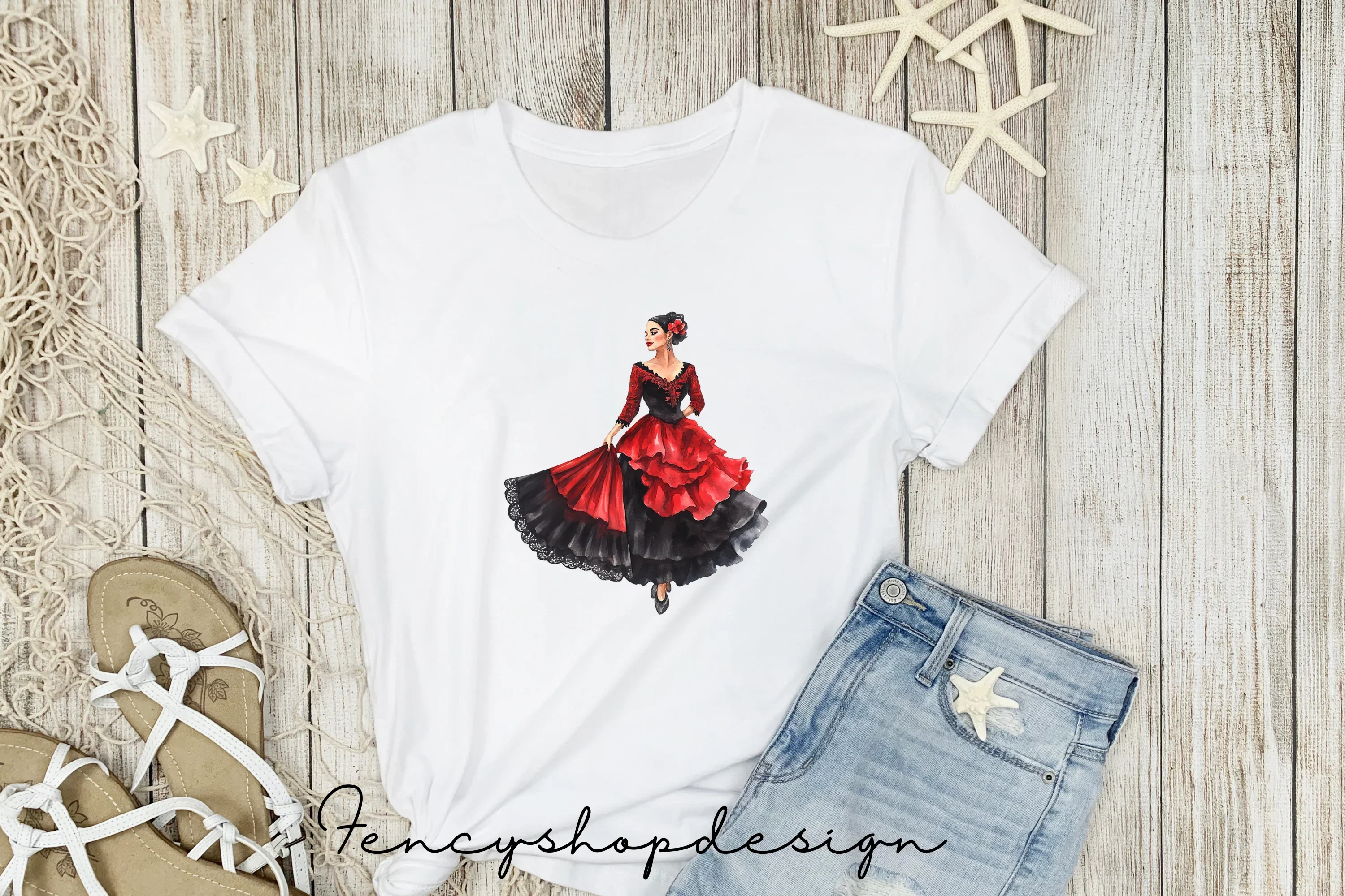 Elegant Flamenco Dancer Clipart Bundle - Image 4