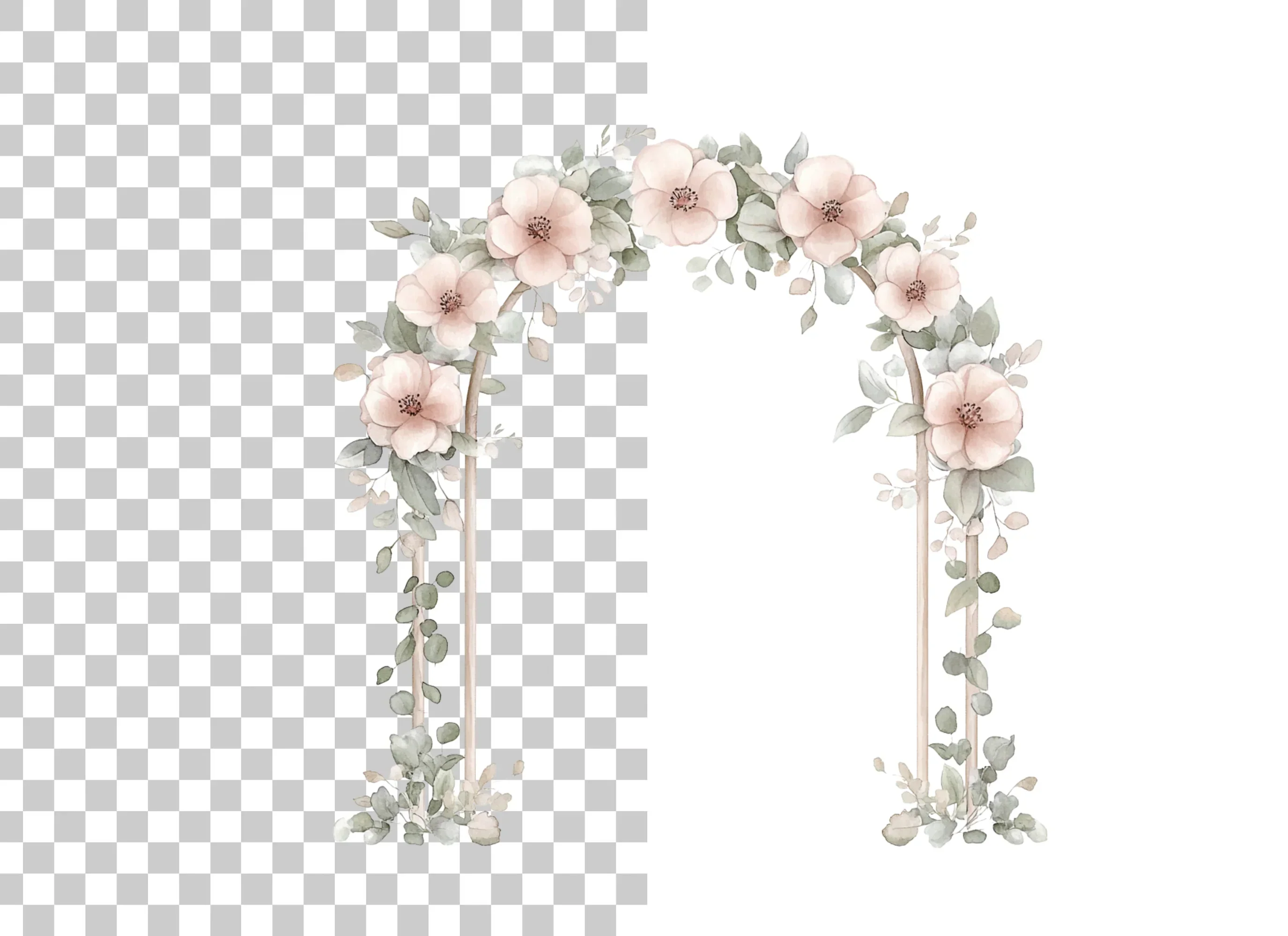 Elegant Floral Archway Clipart Bundle - Image 2