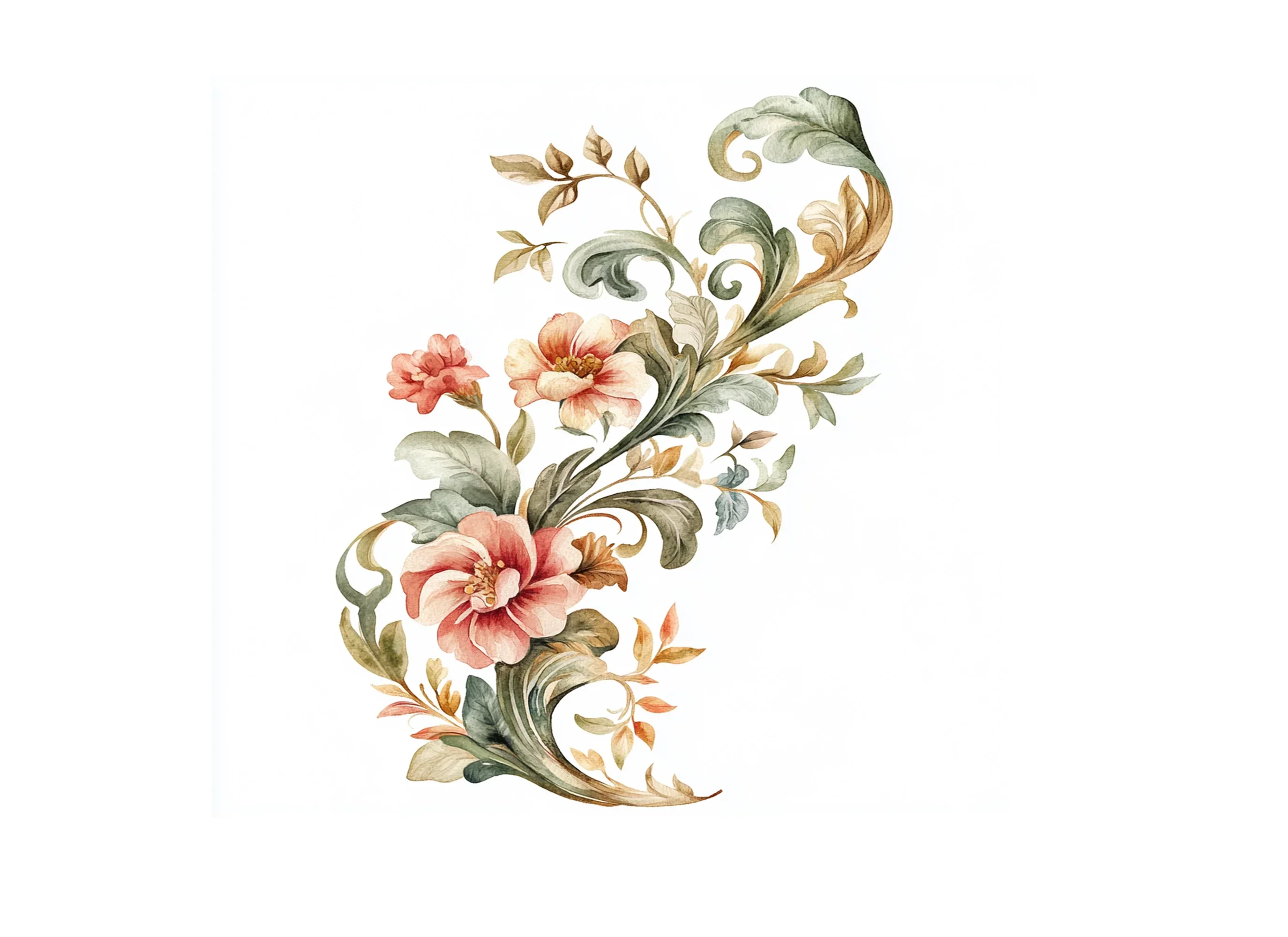 Elegant Floral Swirls Clipart Bundle - Image 3