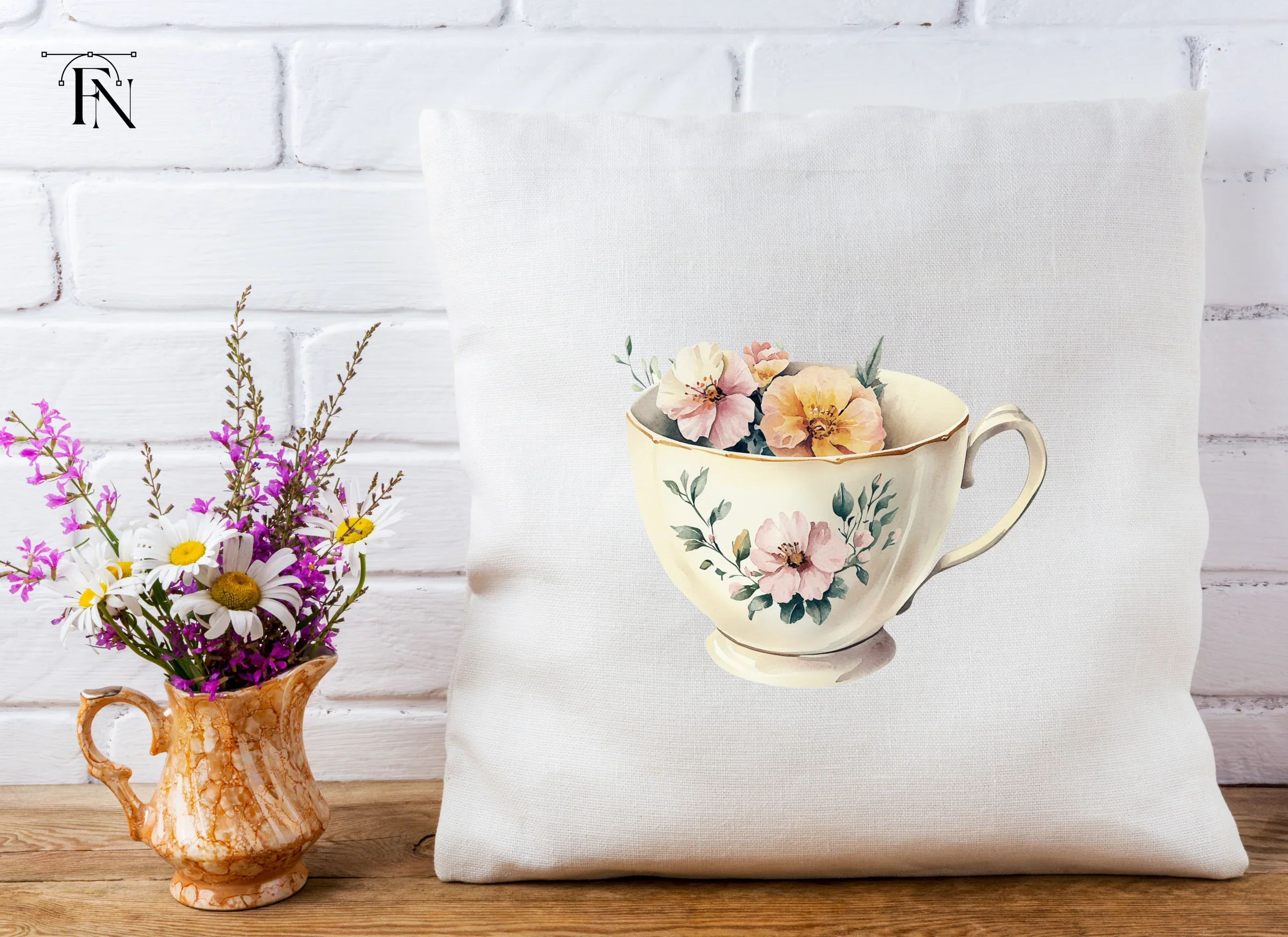 Elegant Floral Teacup Clipart Bundle - Image 5