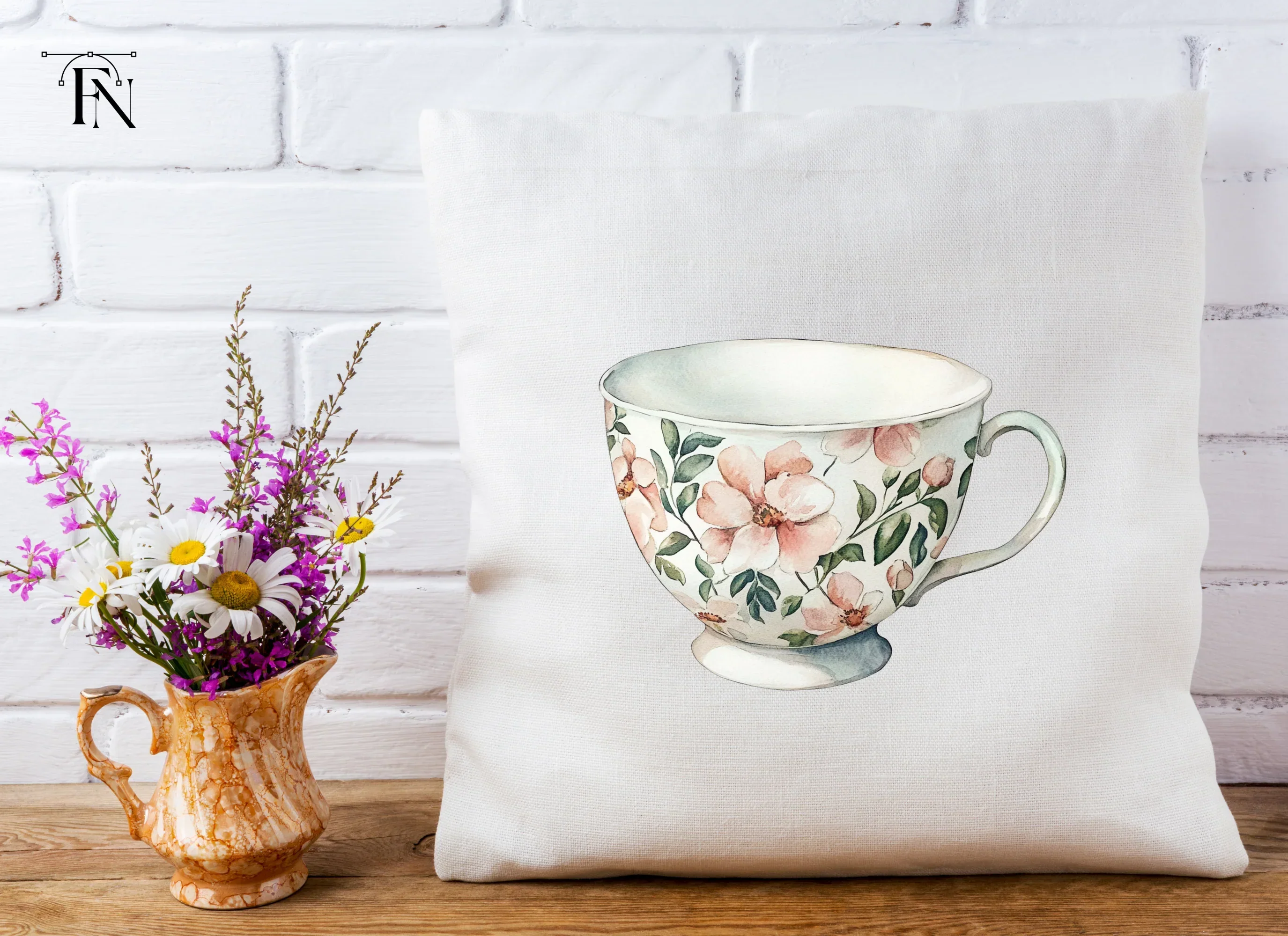 Elegant Floral Teacup Clipart Bundle - Image 5