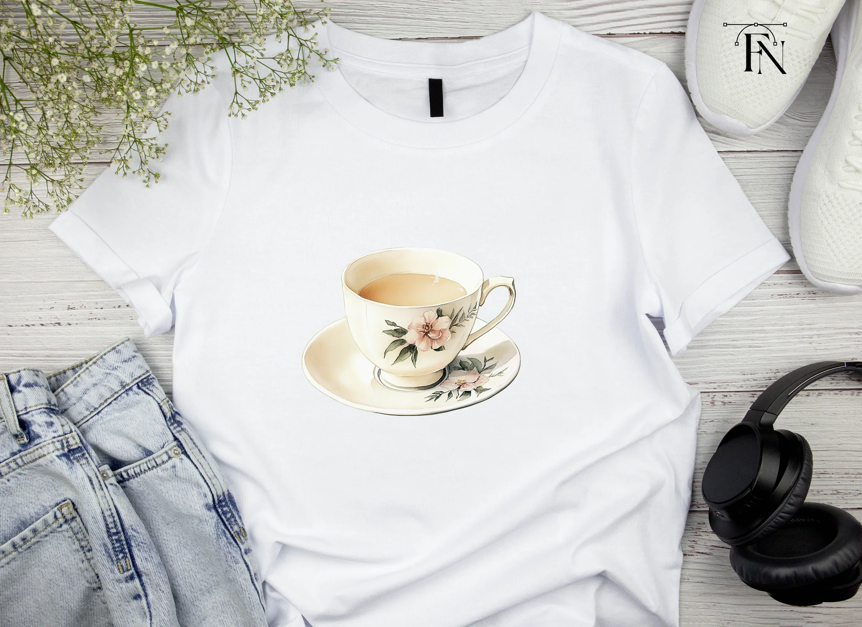 Elegant Floral Teacup Clipart Bundle - Image 4