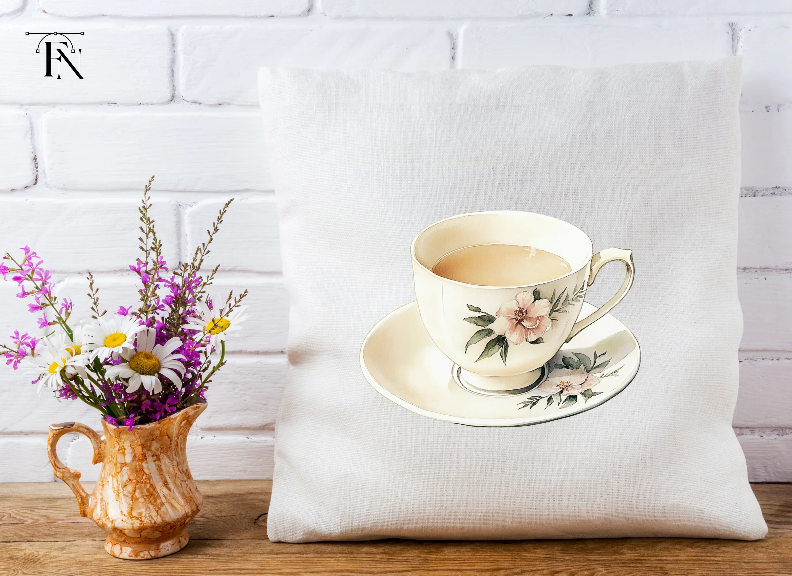 Elegant Floral Teacup Clipart Bundle - Image 5