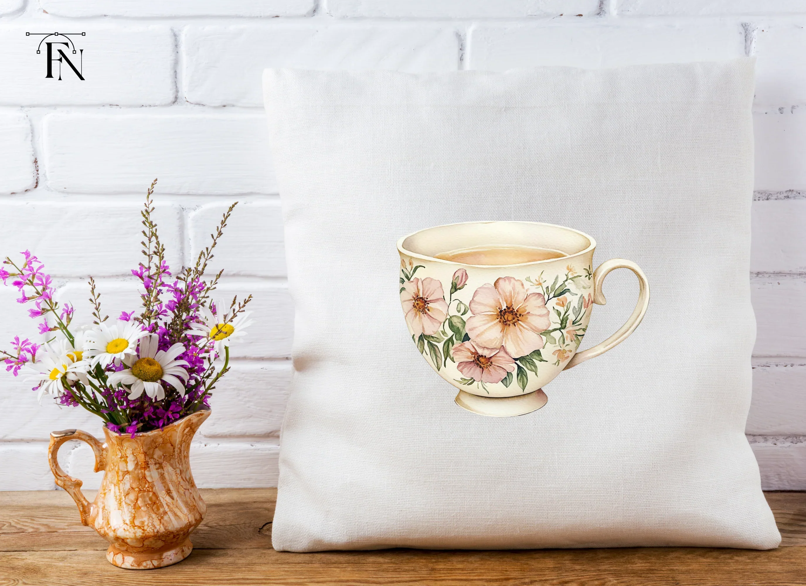 Elegant Floral Teacups Clipart Bundle - Image 5