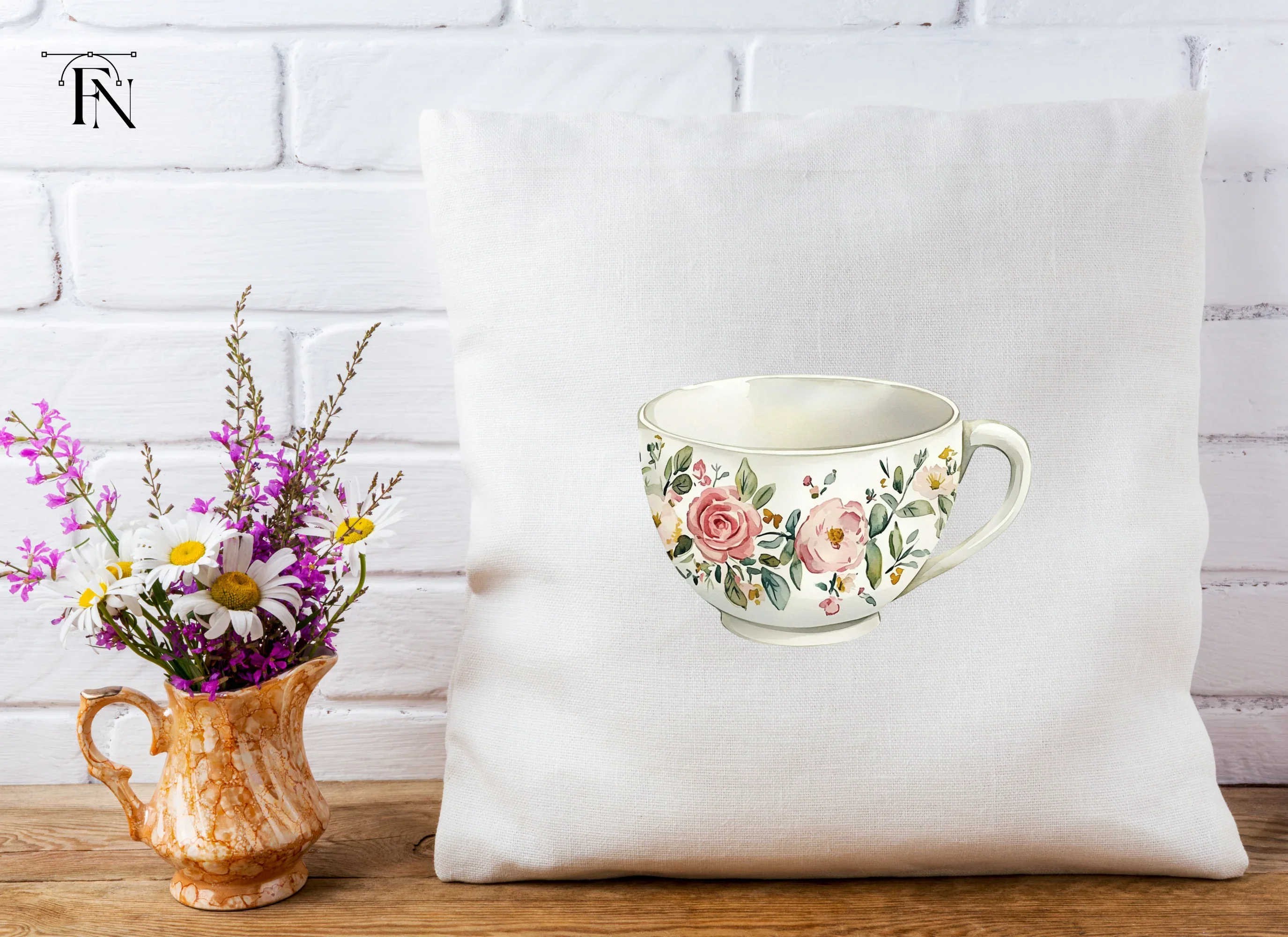 Elegant Floral Teacups Clipart Bundle - Image 5