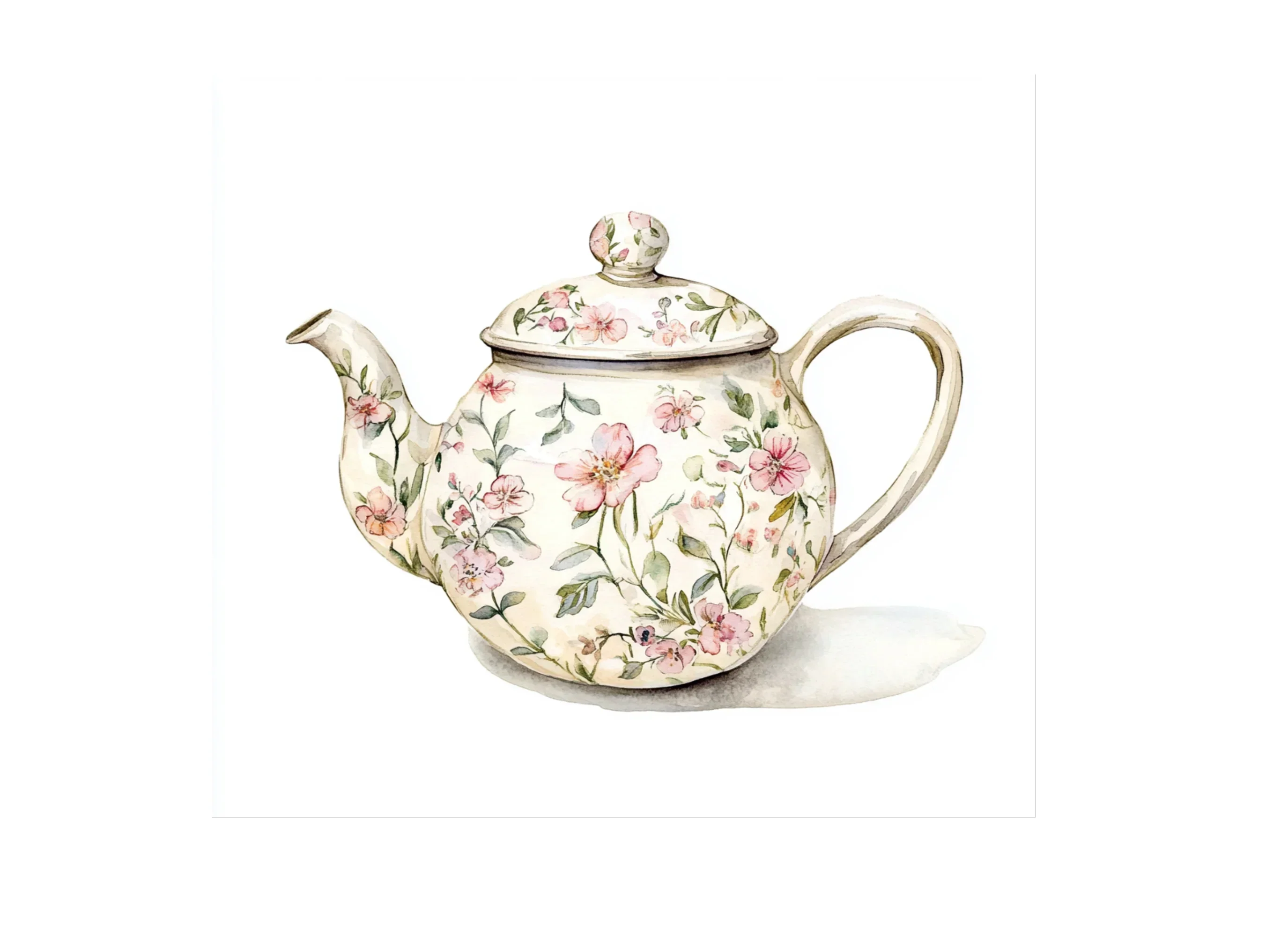 Elegant Floral Teapots Clipart Bundle - Image 3