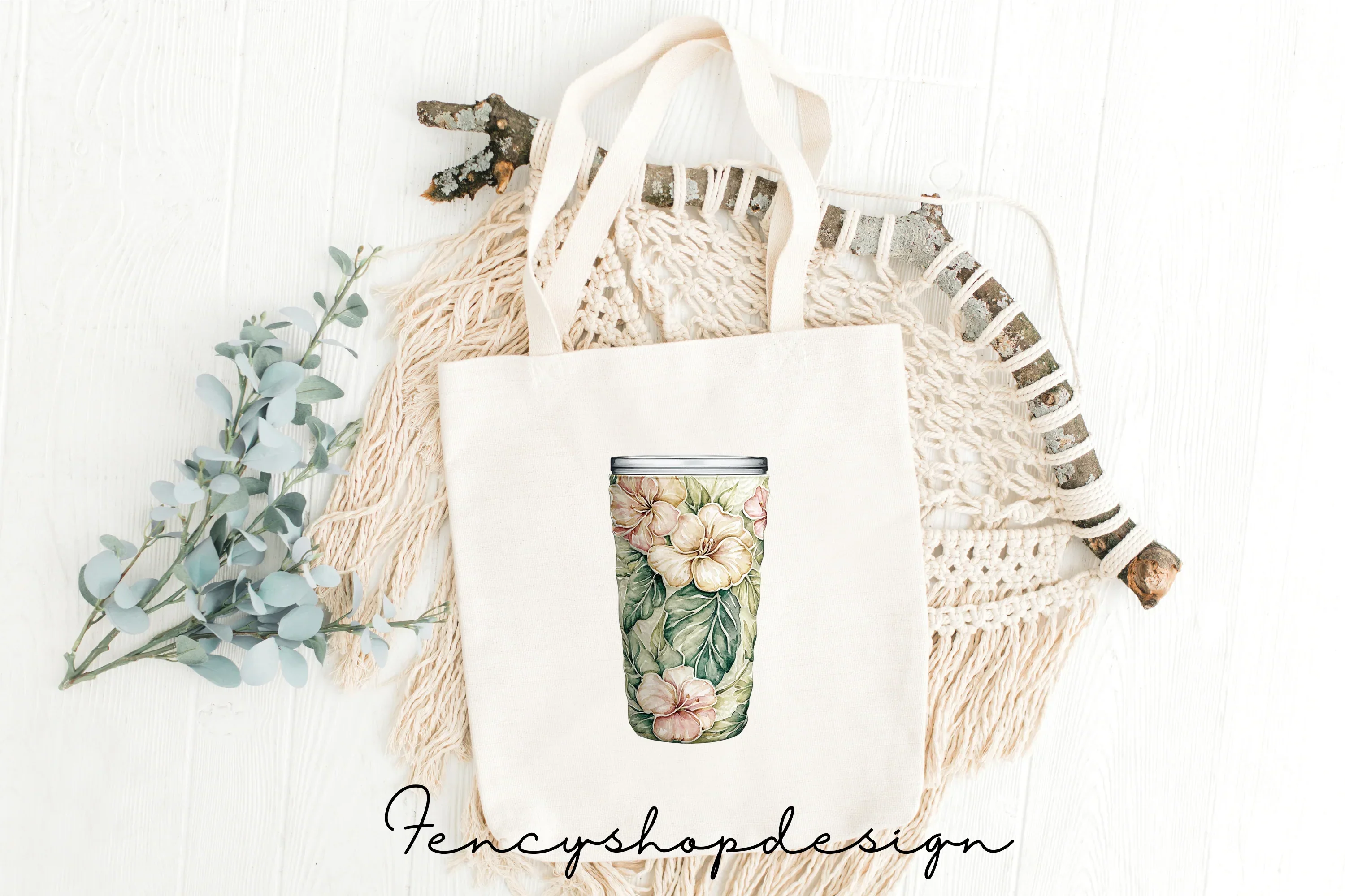 Elegant Floral Tumbler Clipart Bundle - Image 8