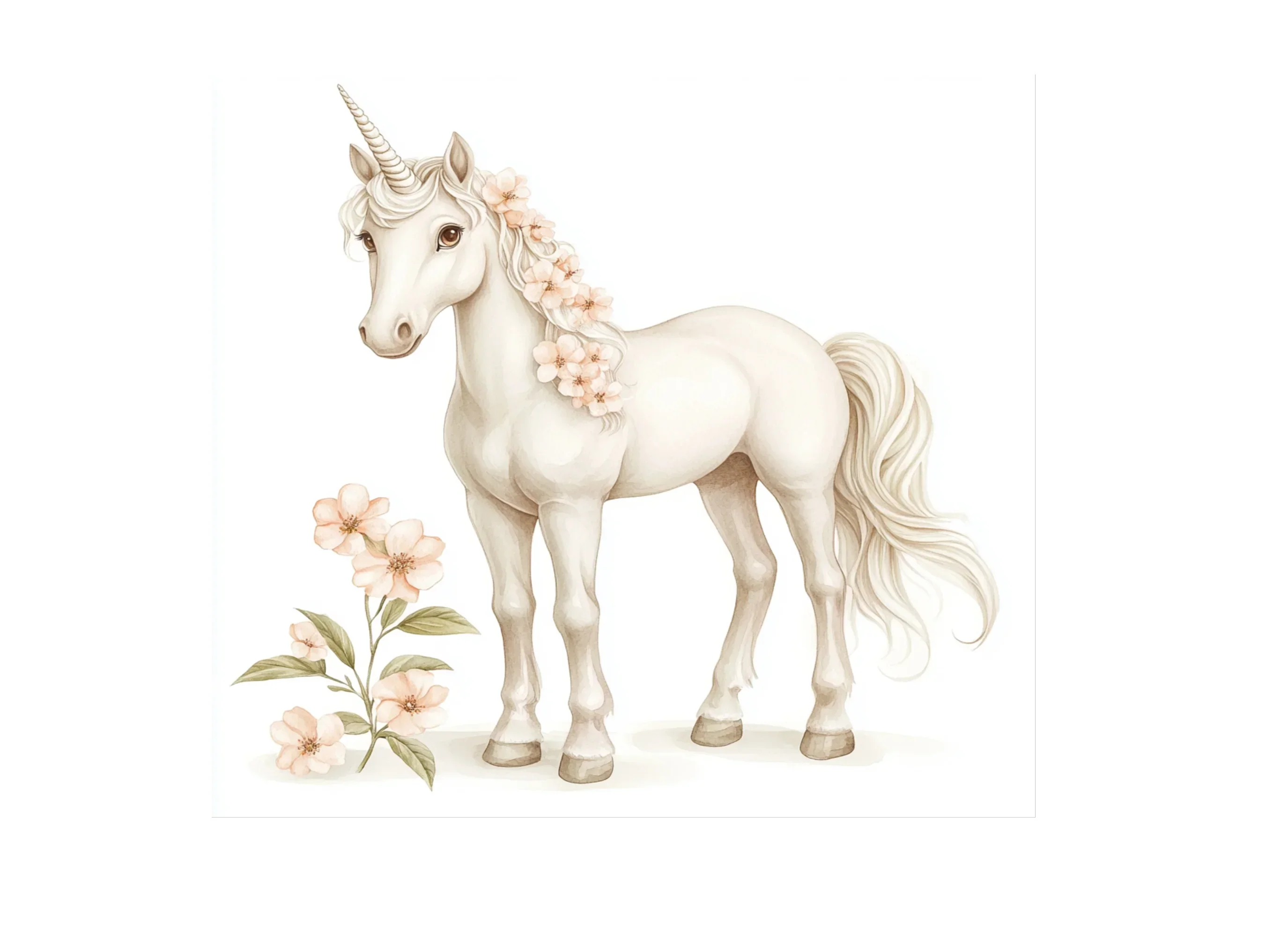 Elegant Floral Unicorn Clipart Bundle - Image 2