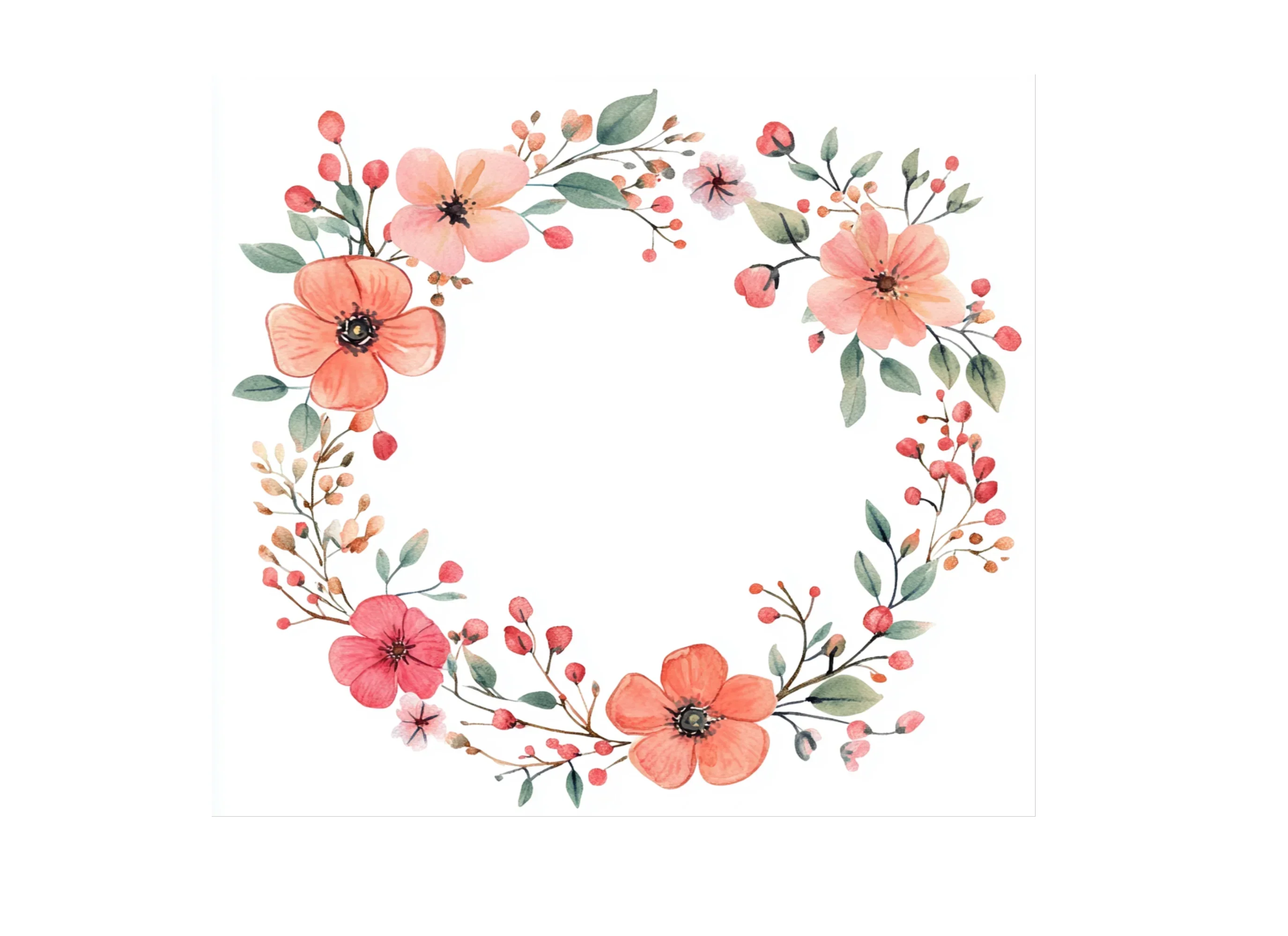 Elegant Floral Wreaths Clipart Bundle - Image 2