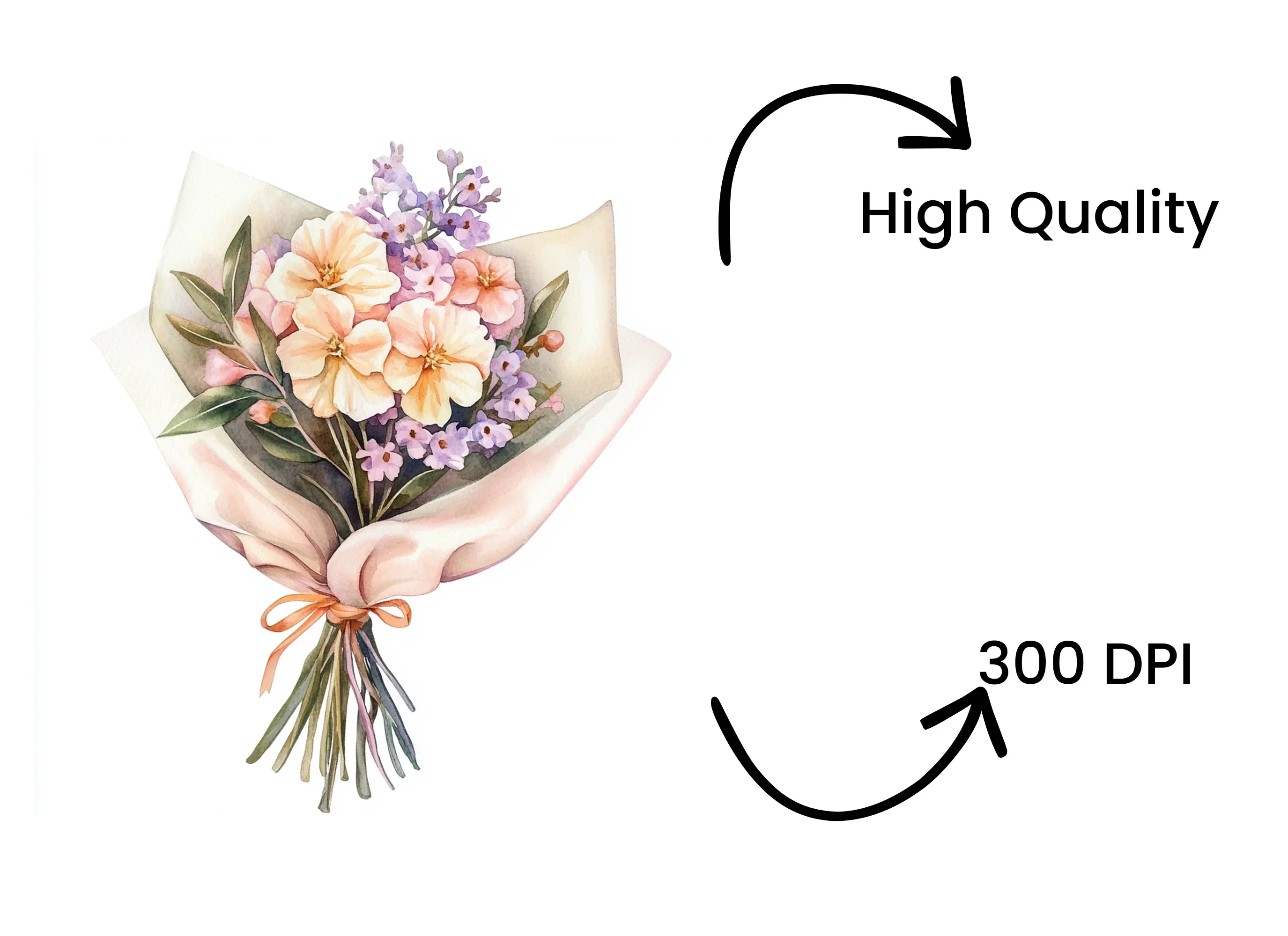 Elegant Flower Bouquet Clipart Bundle - Image 4