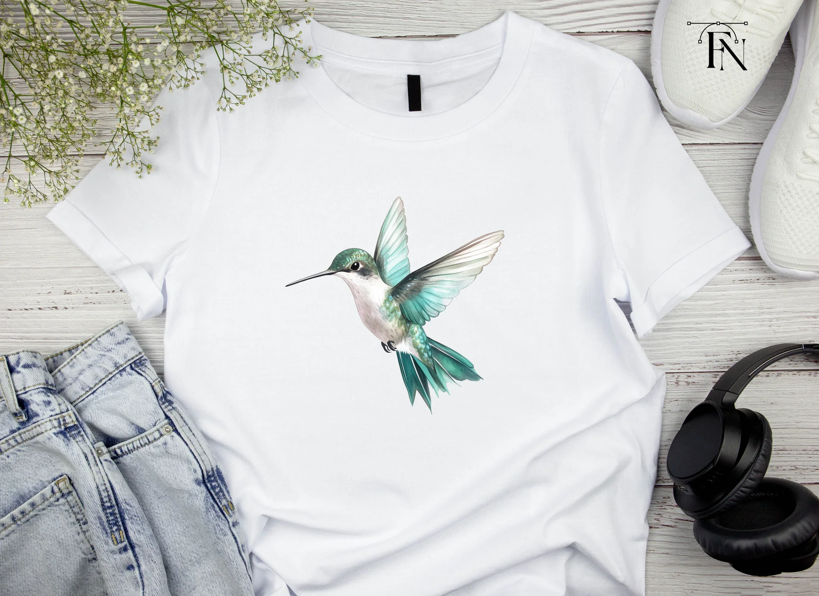 Elegant Flying Hummingbird Clipart Bundle - Image 4