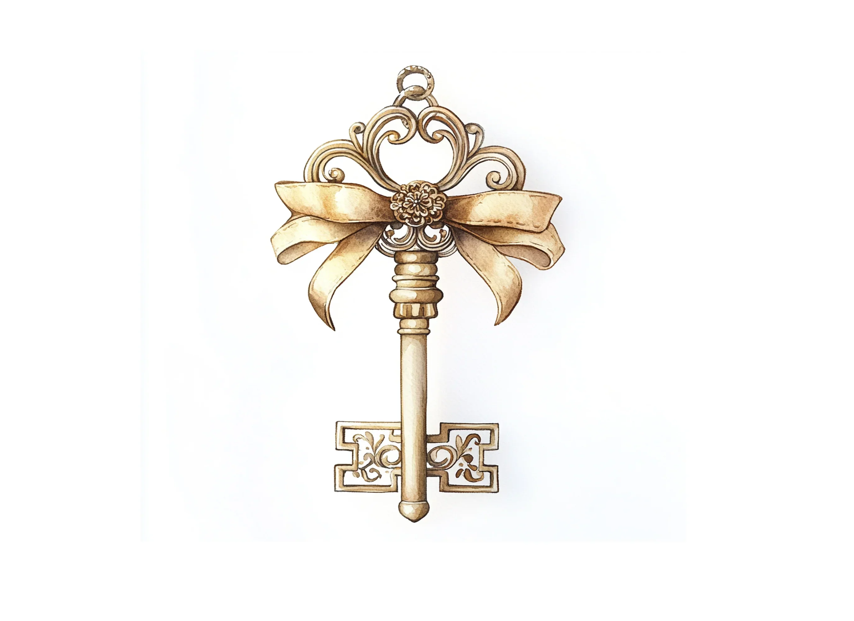 Elegant Gold Skeleton Keys Clipart Bundle - Image 2