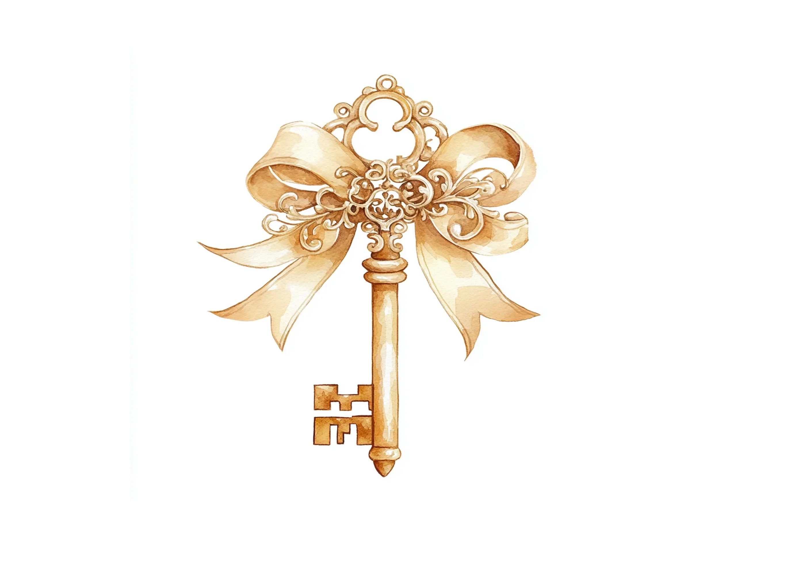 Elegant Gold Skeleton Keys Clipart Bundle - Image 3