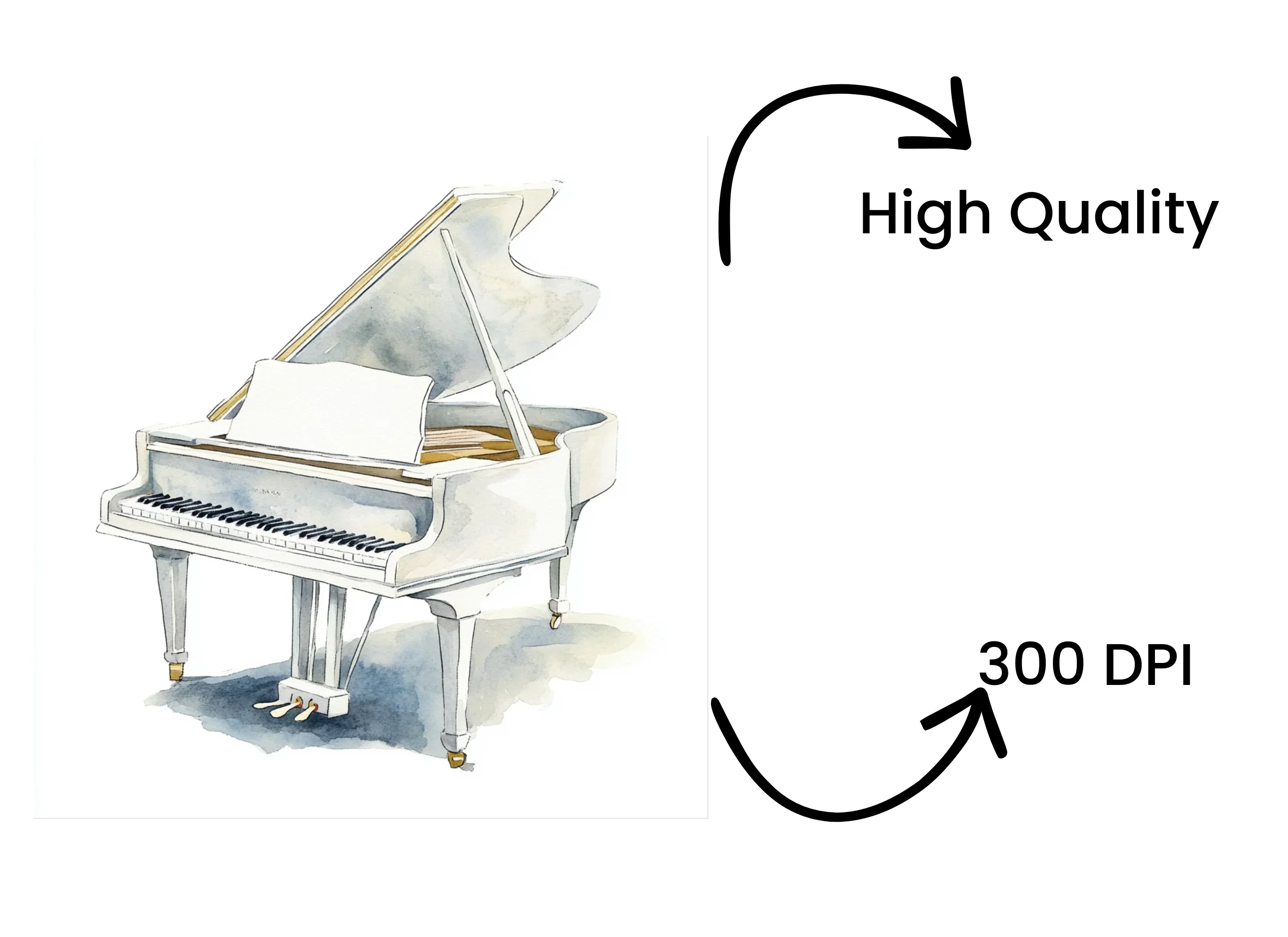 Elegant Grand Piano Clipart Bundle - Image 4