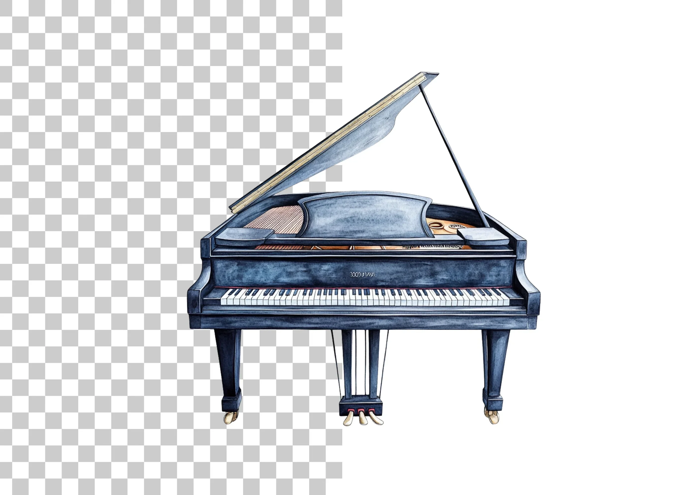 Elegant Grand Piano Clipart Bundle - Image 2
