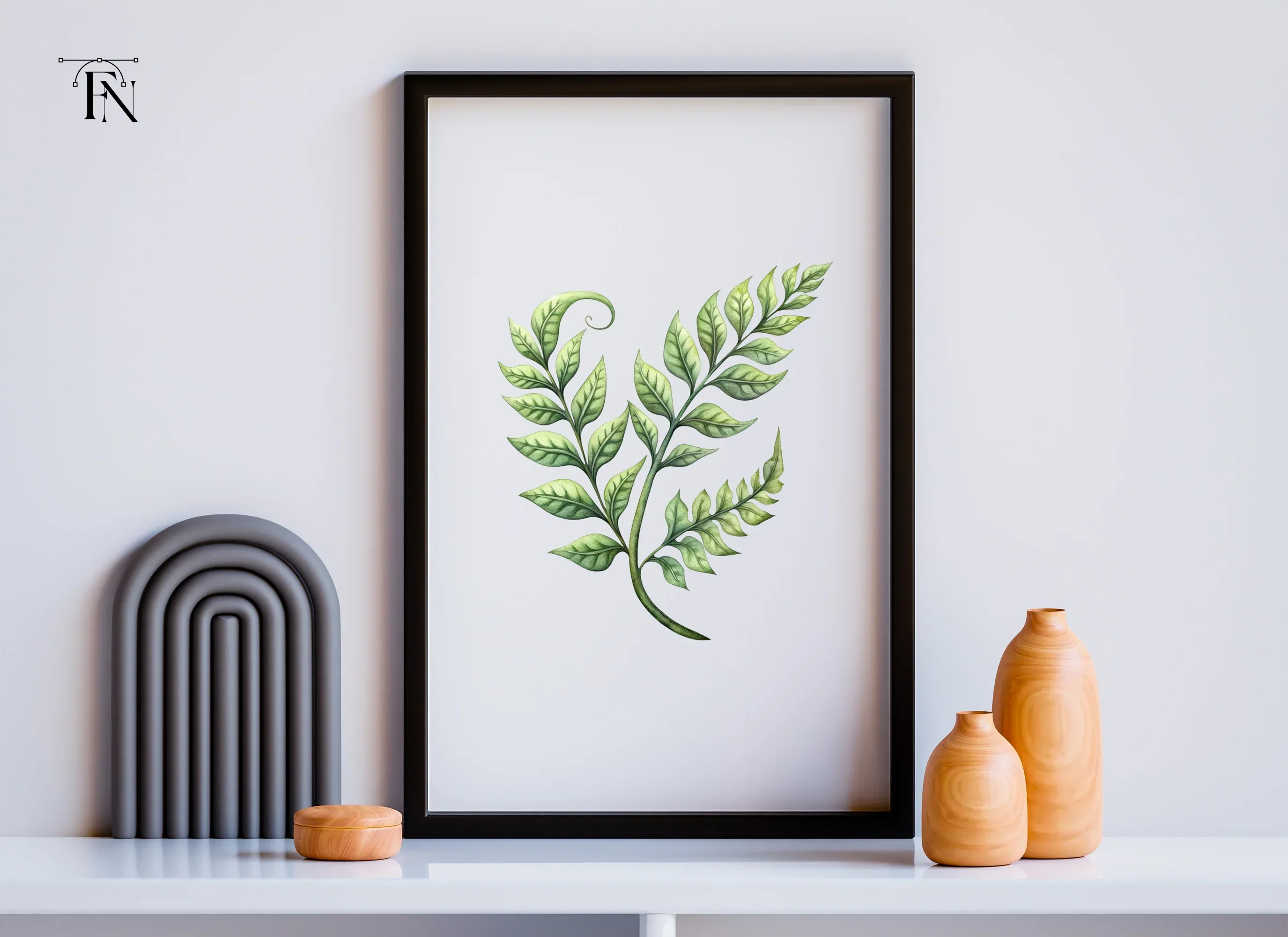 Elegant Green Fern Branch Clipart Bundle - Image 6