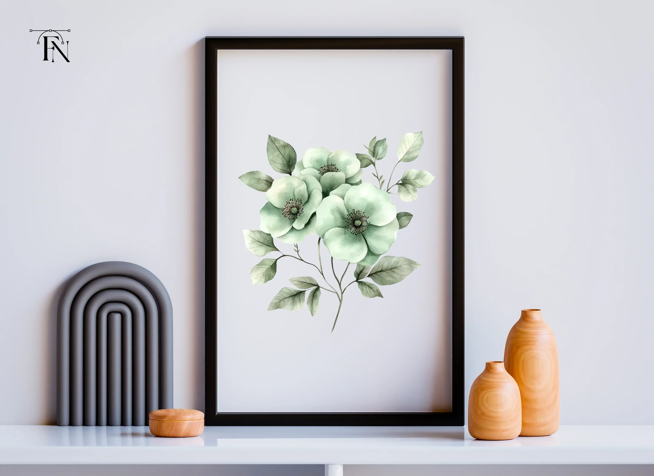 Elegant Green Floral Clipart Bundle - Image 6