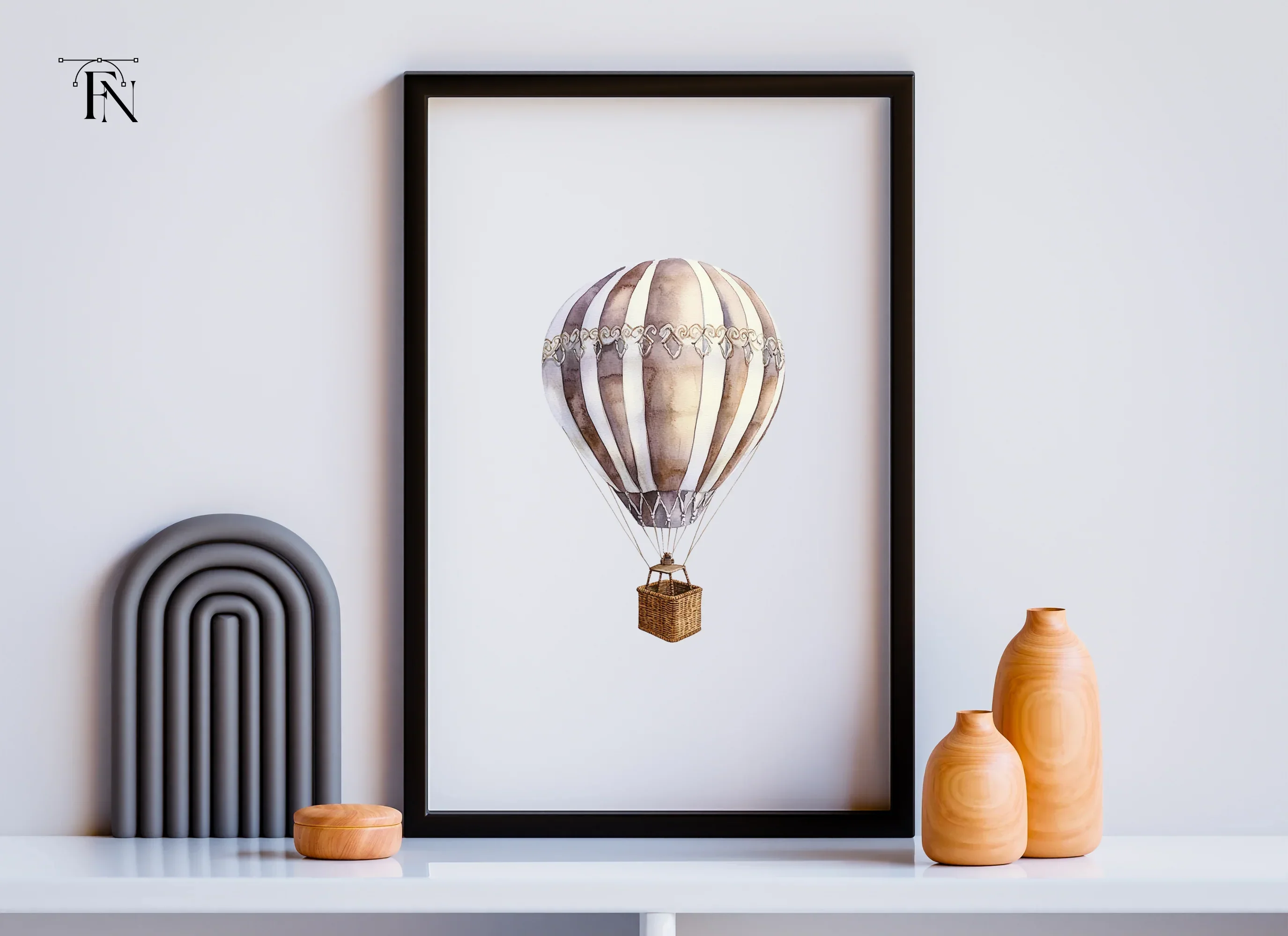 Elegant Hot Air Balloon Clipart Bundle - Image 6