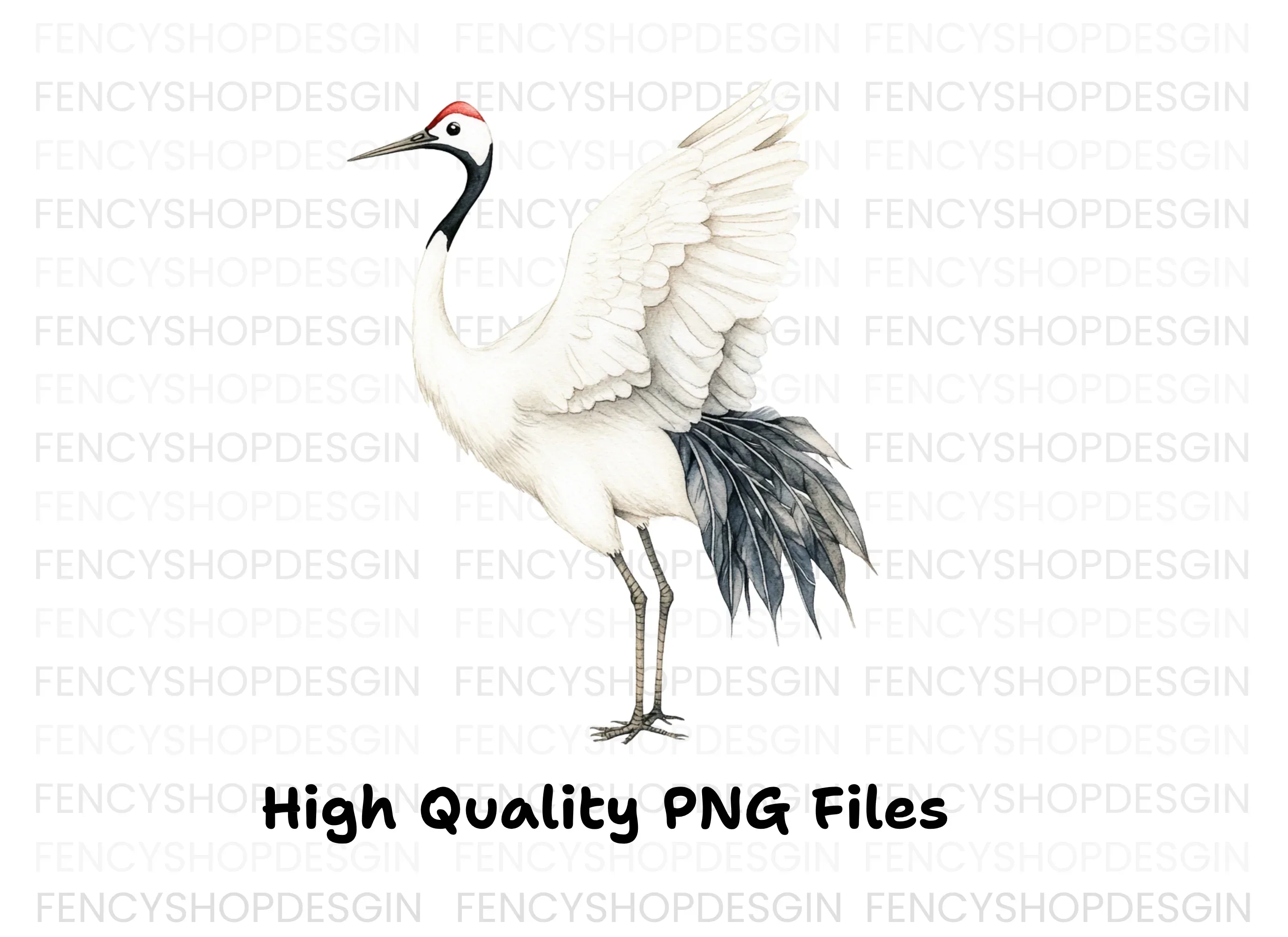 Elegant Japanese Crane Clipart Bundle - Image 3