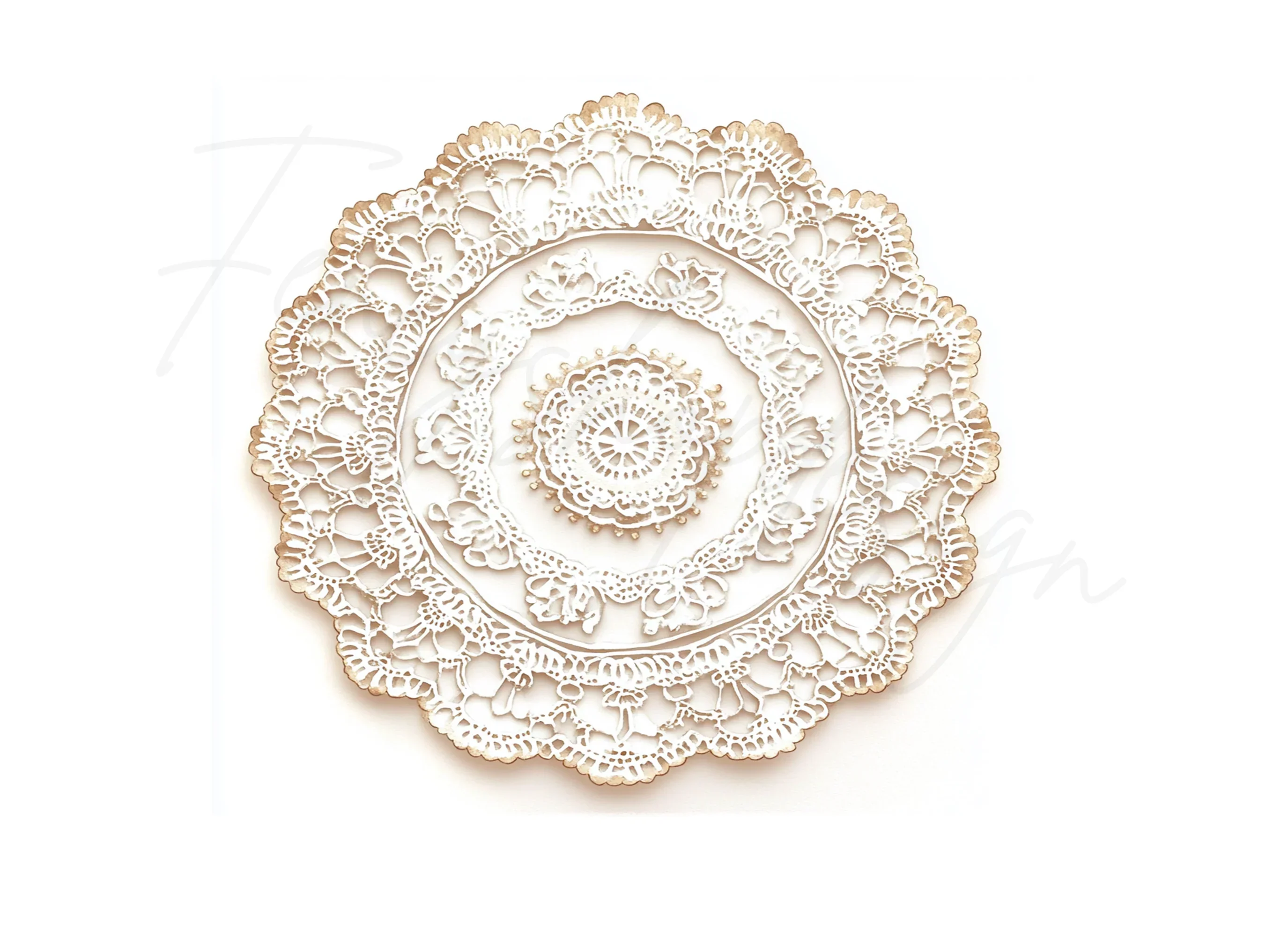 Elegant Lace Doilies Clipart Bundle - Image 2