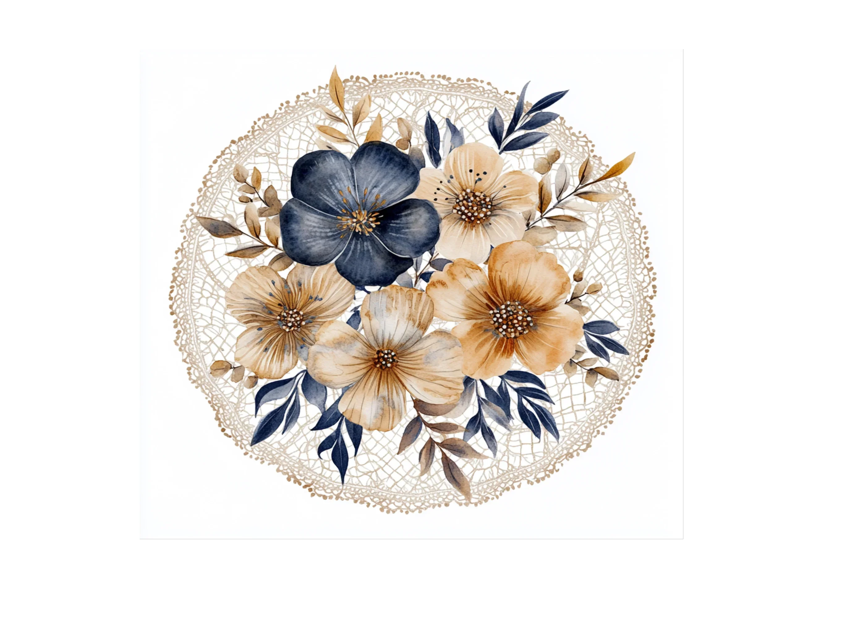 Elegant Lace Floral Clipart Bundle - Image 3