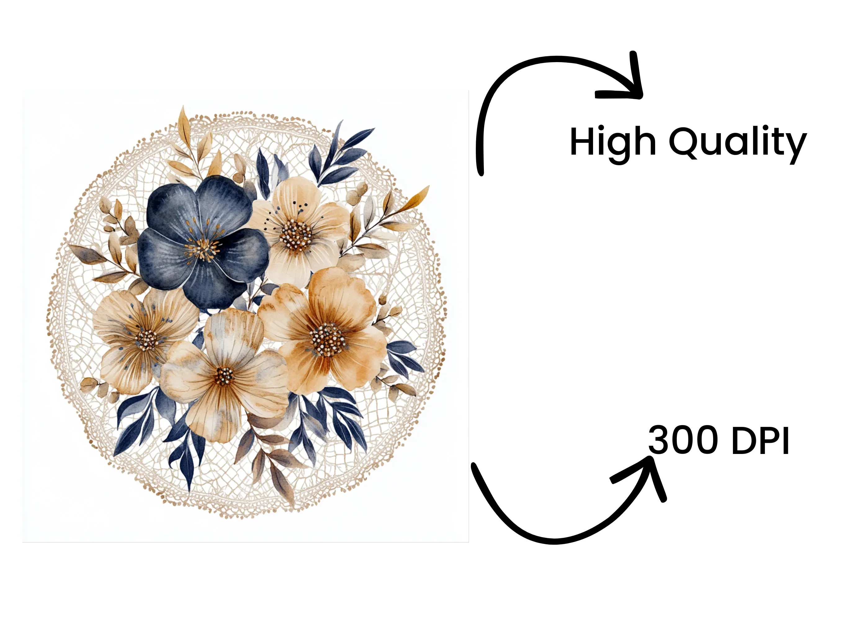 Elegant Lace Floral Clipart Bundle - Image 4