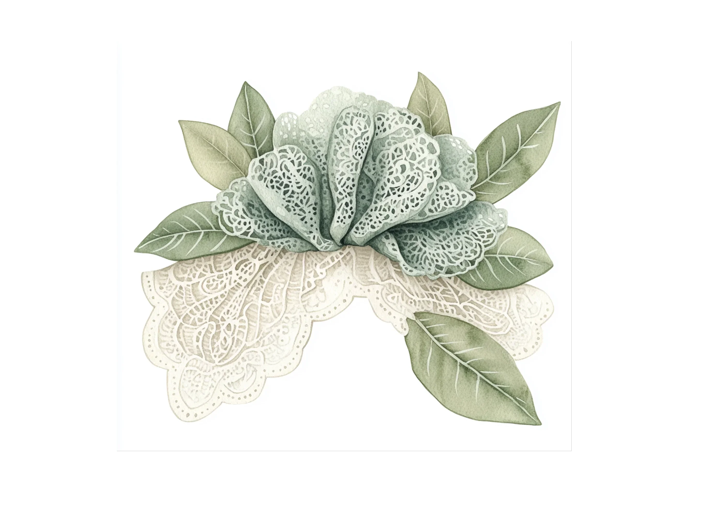 Elegant Lace Flower Clipart Bundle - Image 3