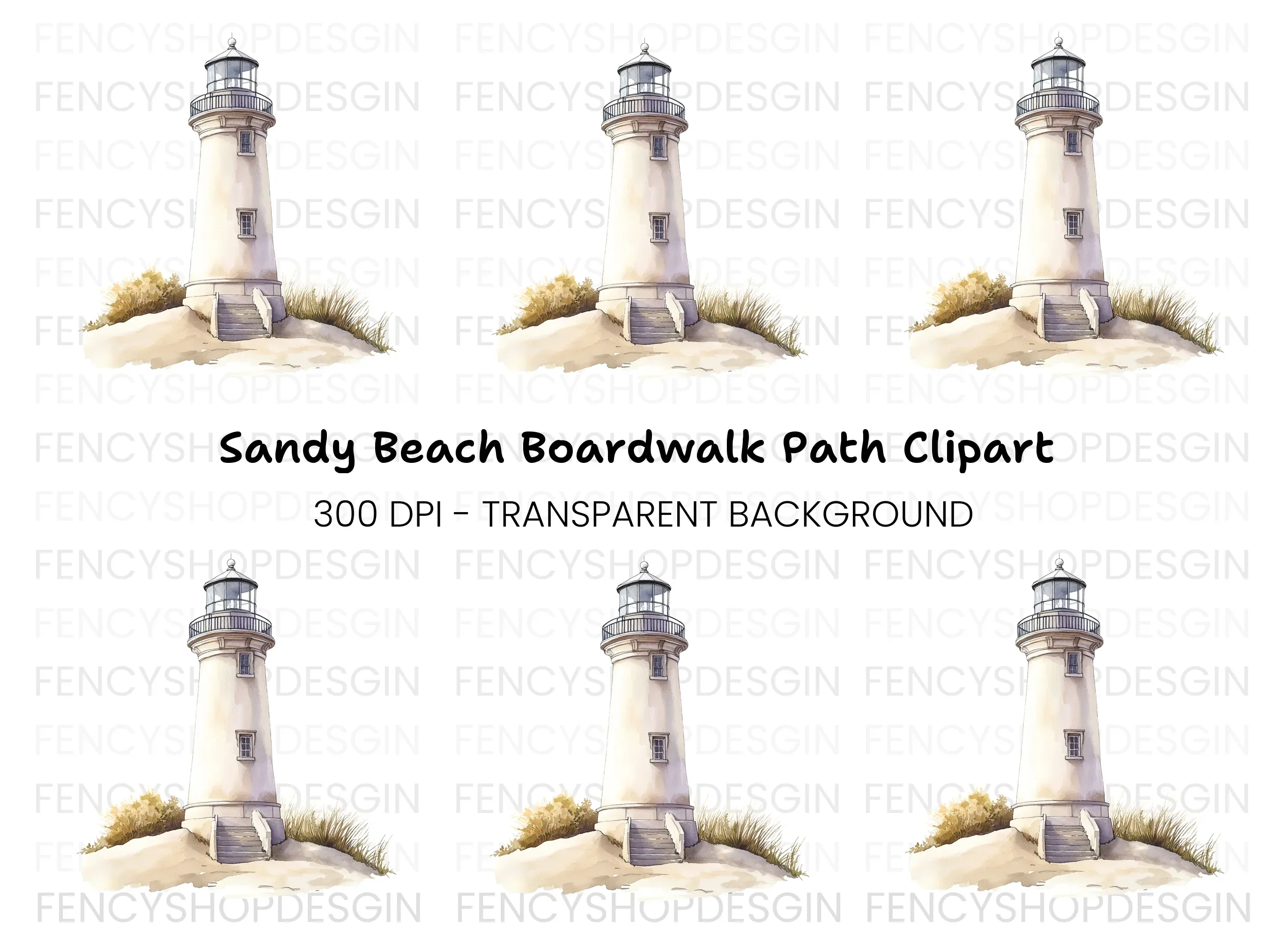 Elegant Lighthouse Clipart Bundle