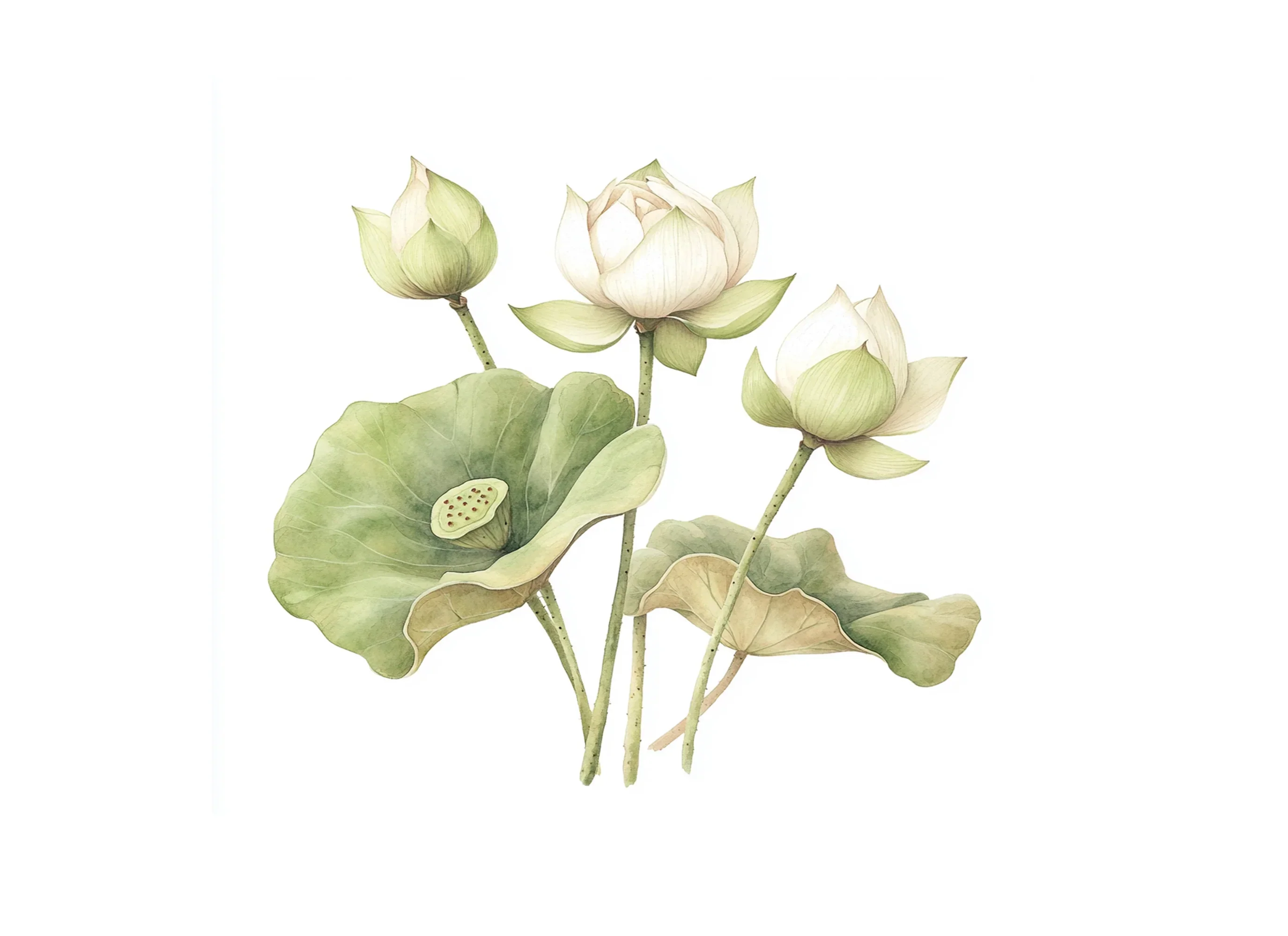 Elegant Lotus Flower Clipart Bundle - Image 3