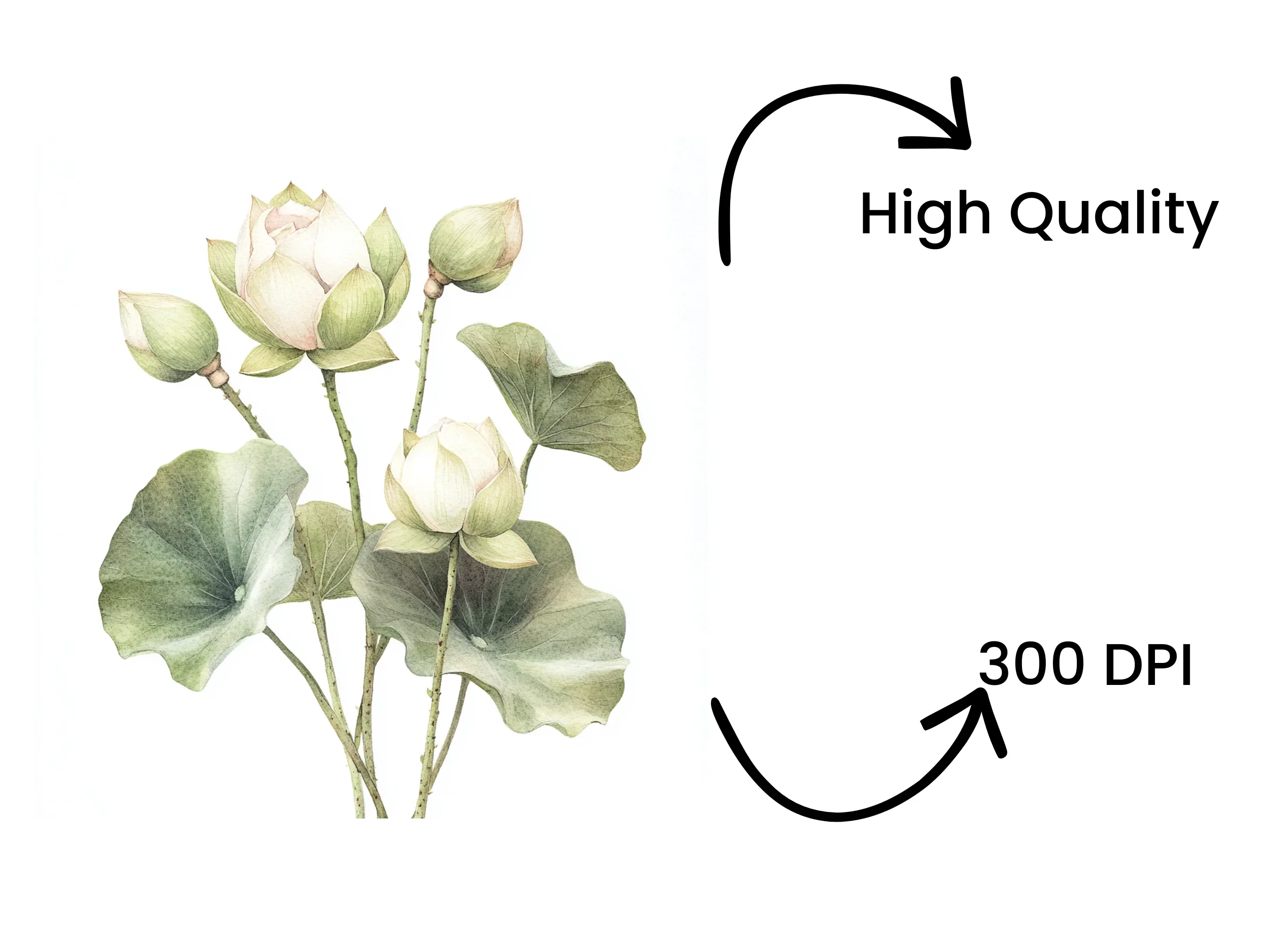 Elegant Lotus Flower Clipart Bundle - Image 4
