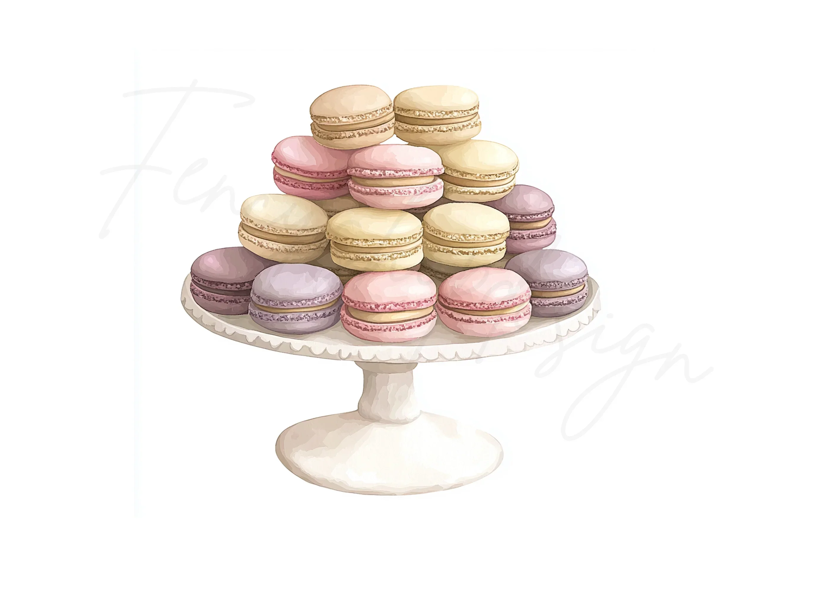Elegant Macaron Towers Clipart Bundle - Image 2