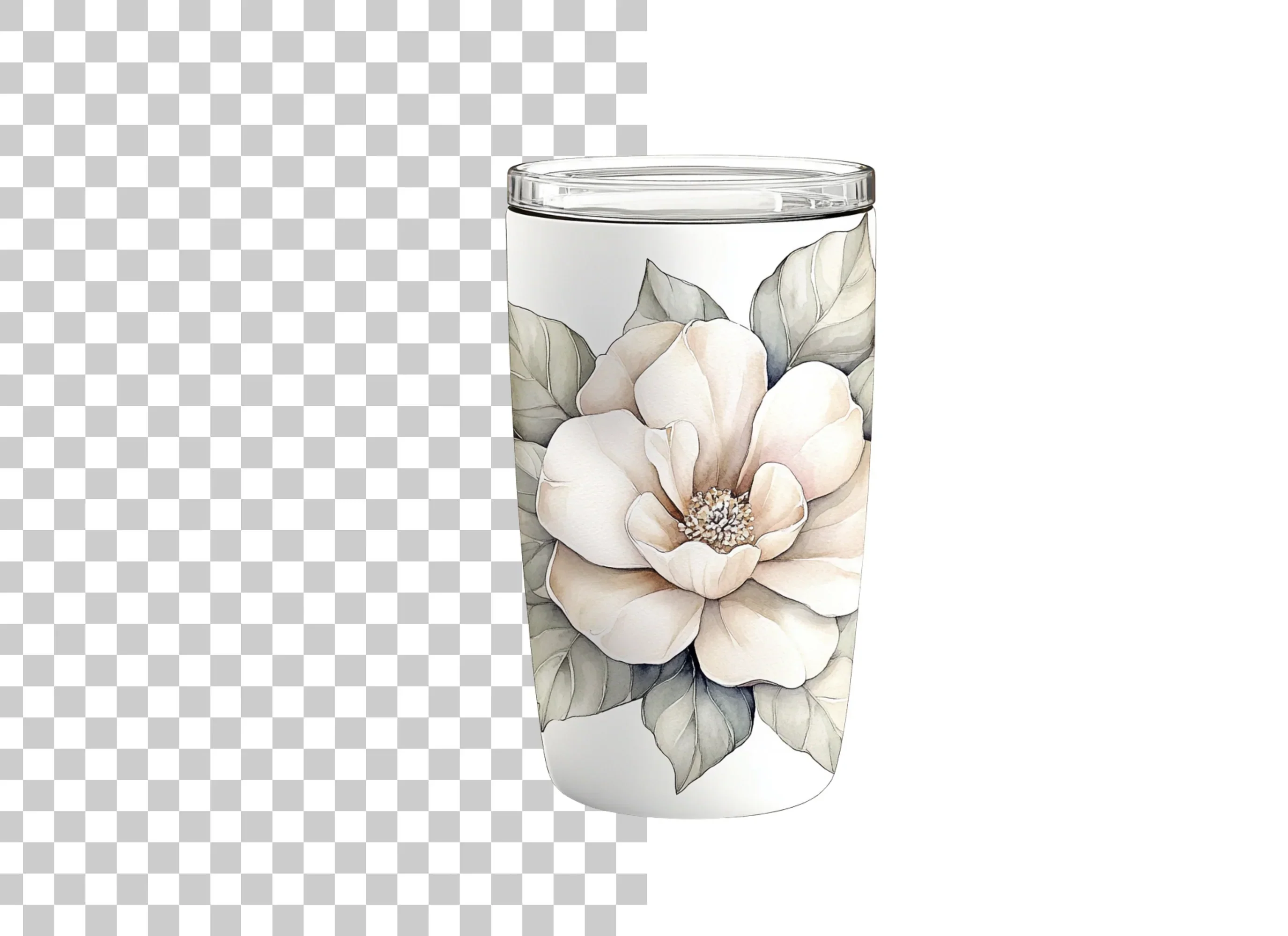 Elegant Magnolia Tumbler Clipart Bundle - Image 2