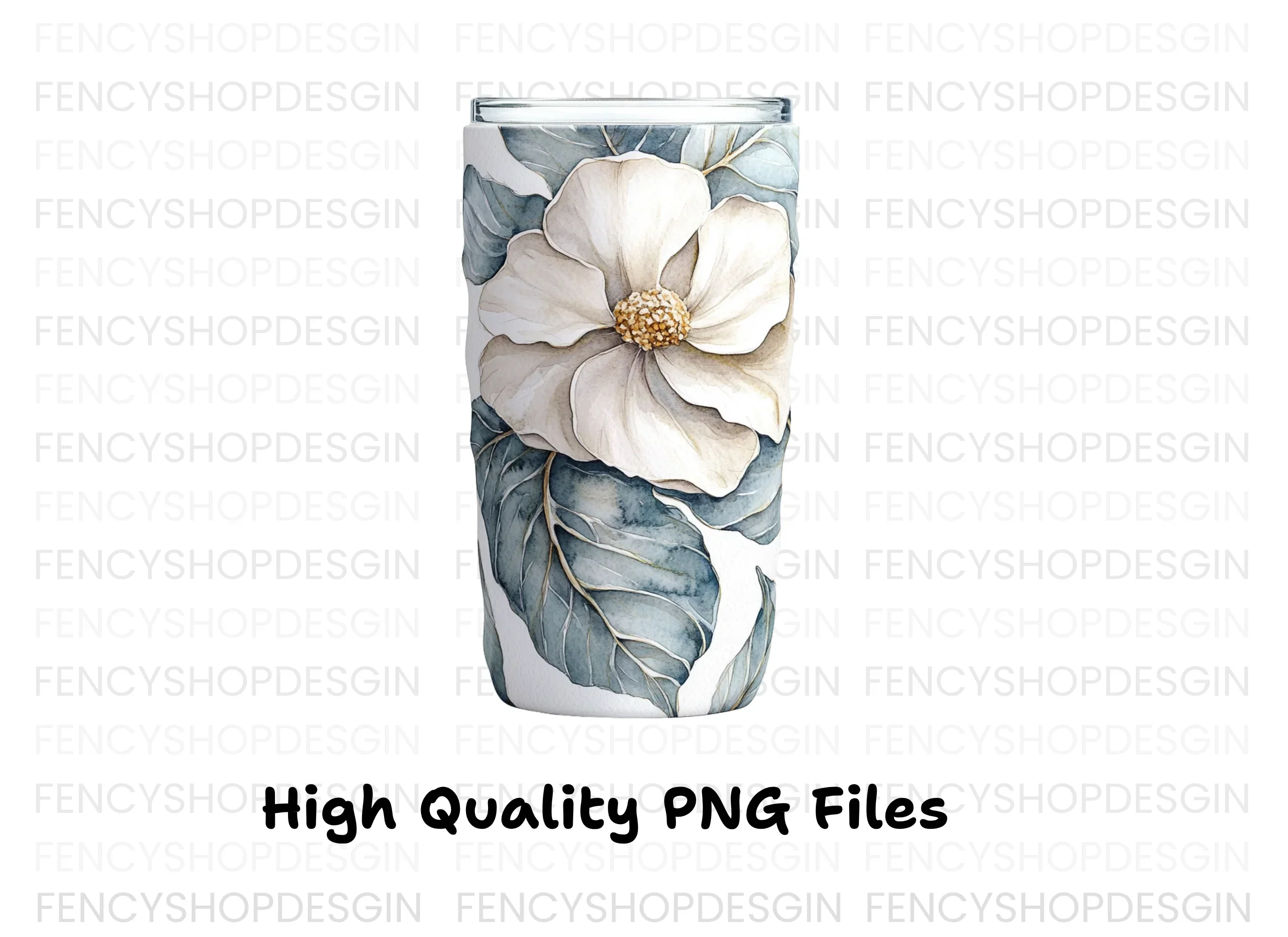 Elegant Magnolia Tumbler Clipart Bundle - Image 3