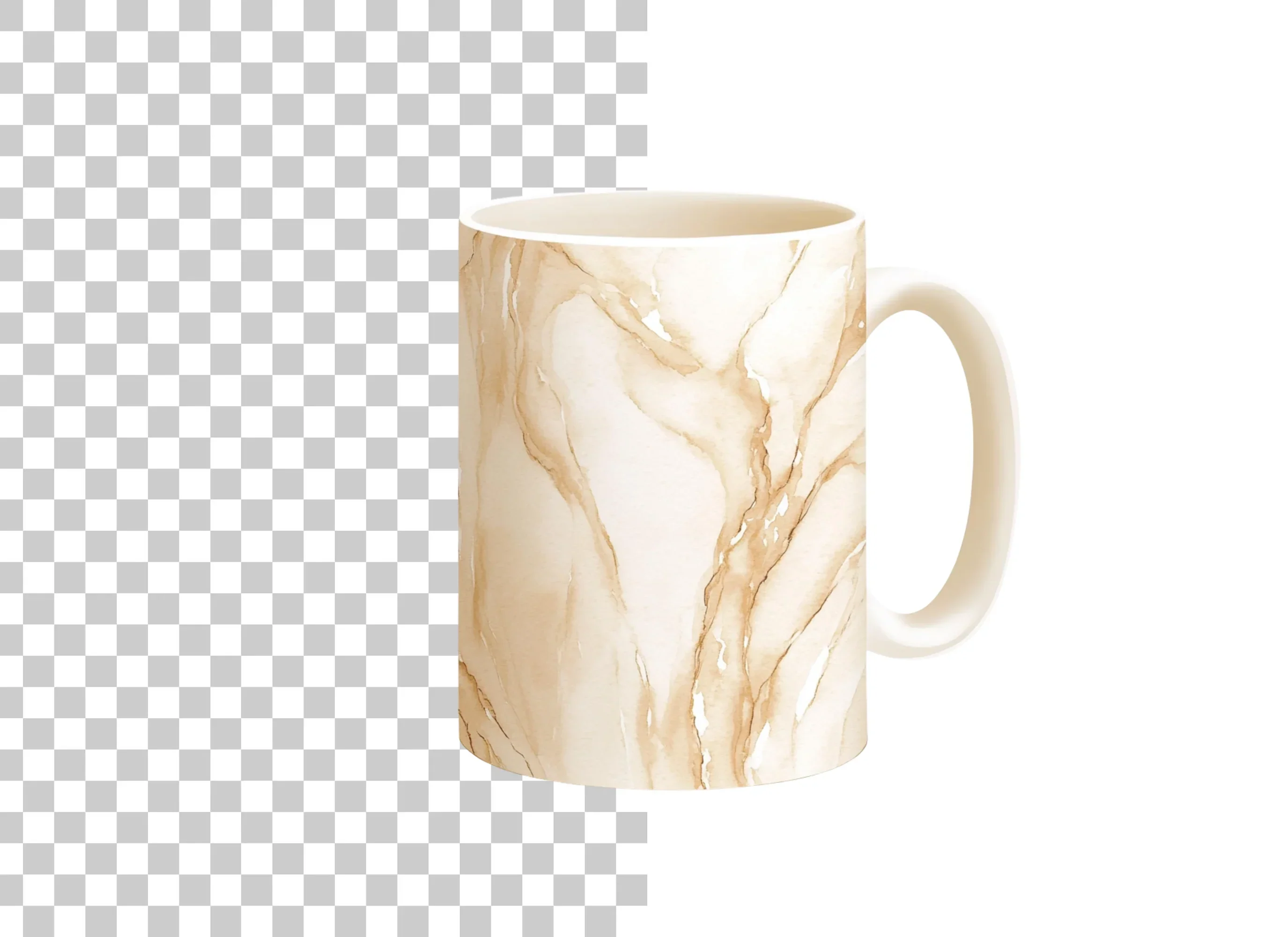 Elegant Marble Texture Coffee Clipart Bundle - Image 2