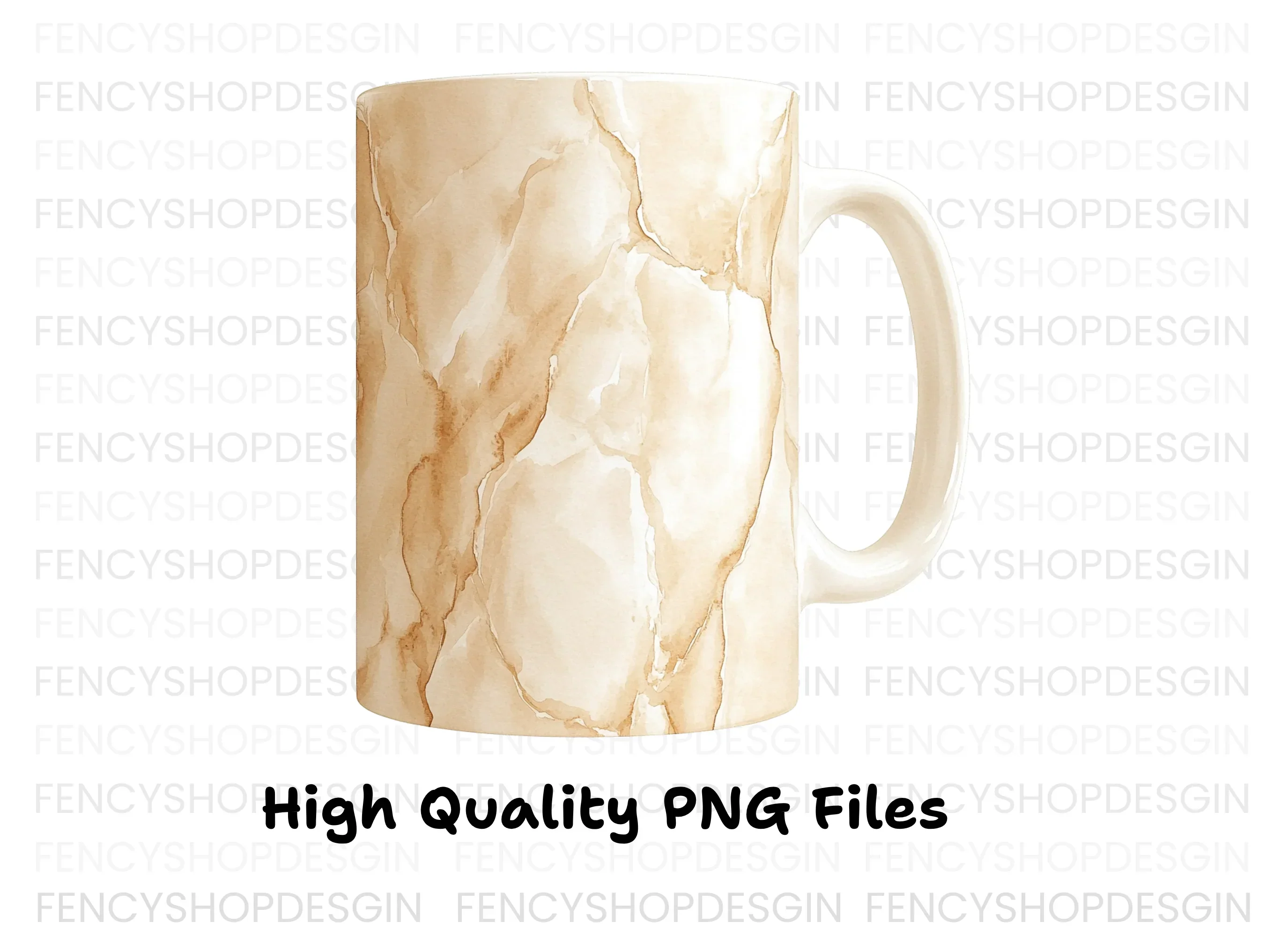 Elegant Marble Texture Coffee Clipart Bundle - Image 3