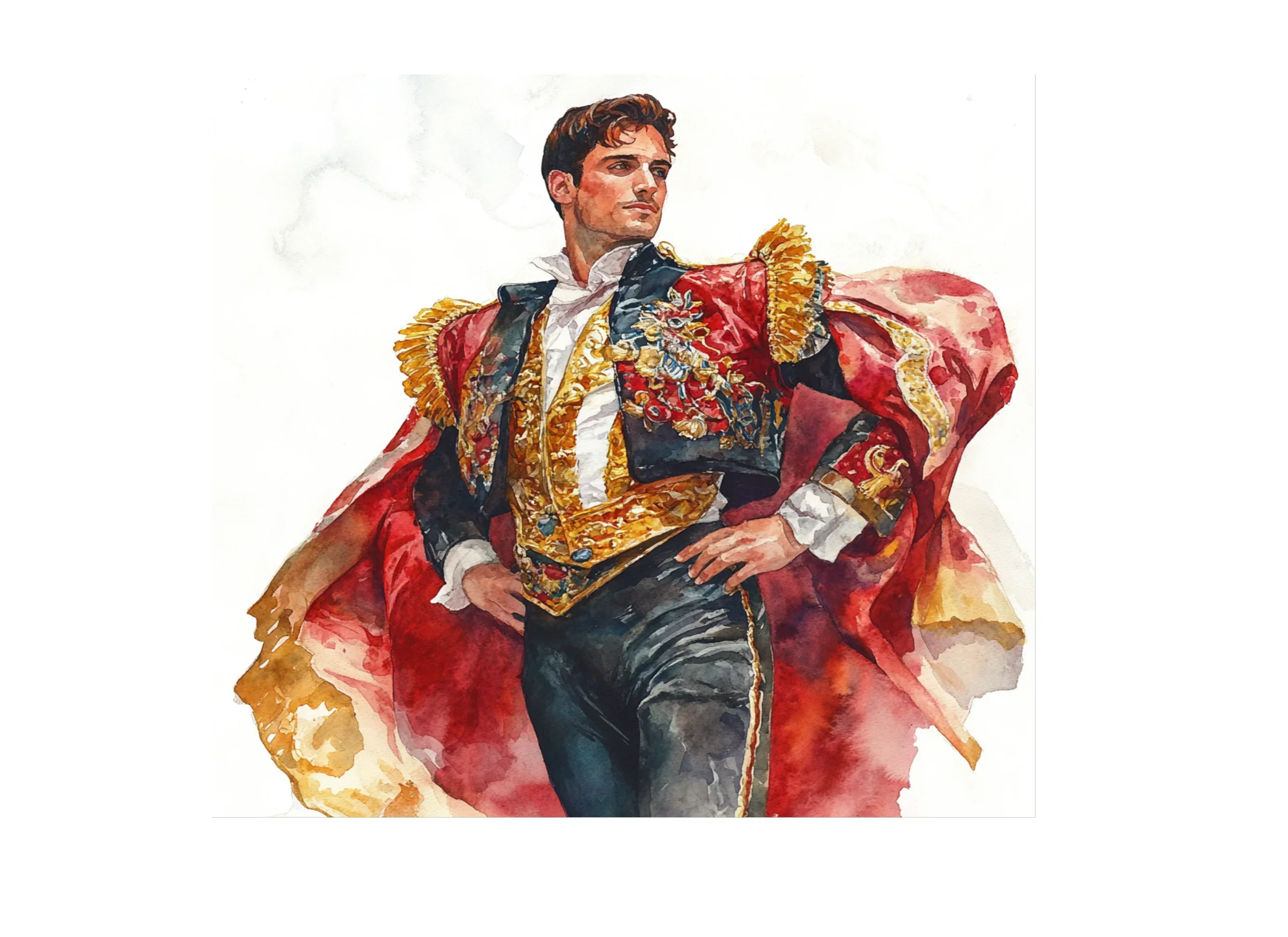 Elegant Matador in Red Cape Clipart Bundle - Image 3