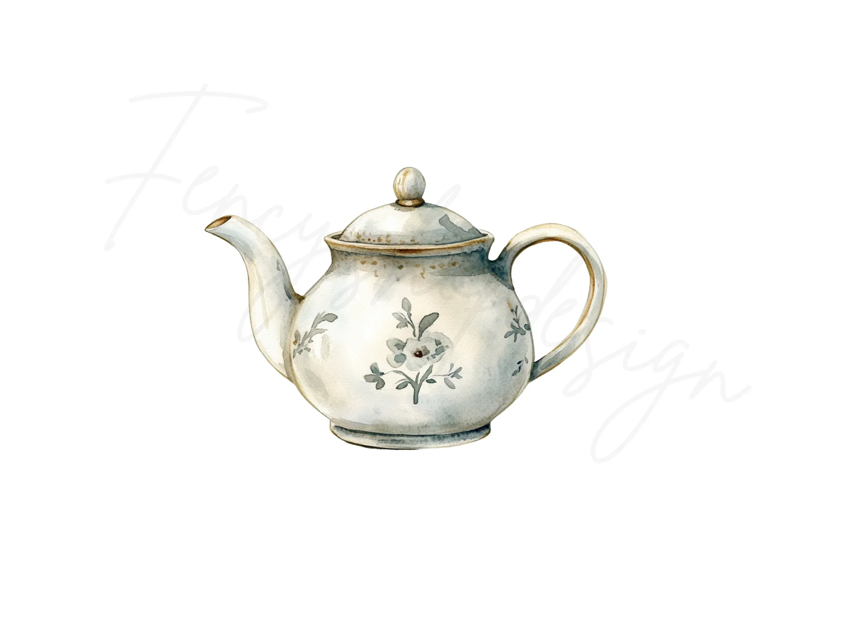 Elegant Neutral Teapots Clipart Bundle - Image 2