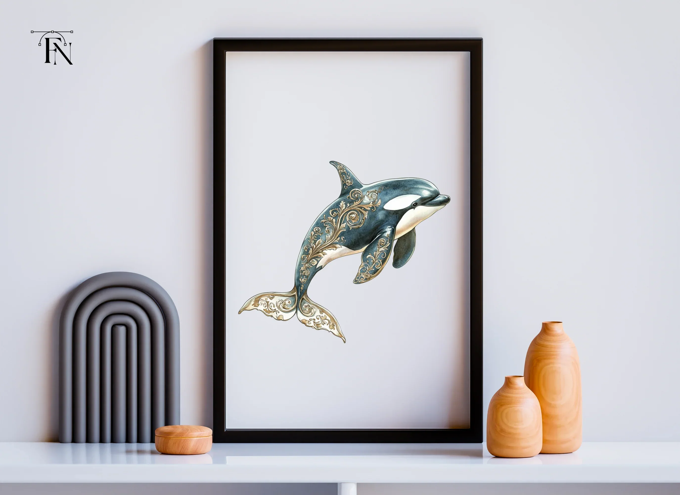 Elegant Orca Whale Clipart Bundle - Image 3