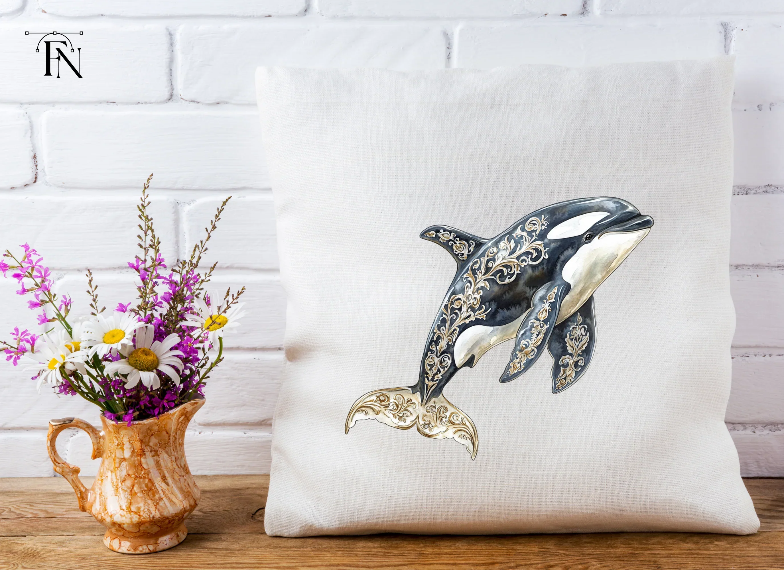 Elegant Orca Whale Clipart Bundle - Image 4
