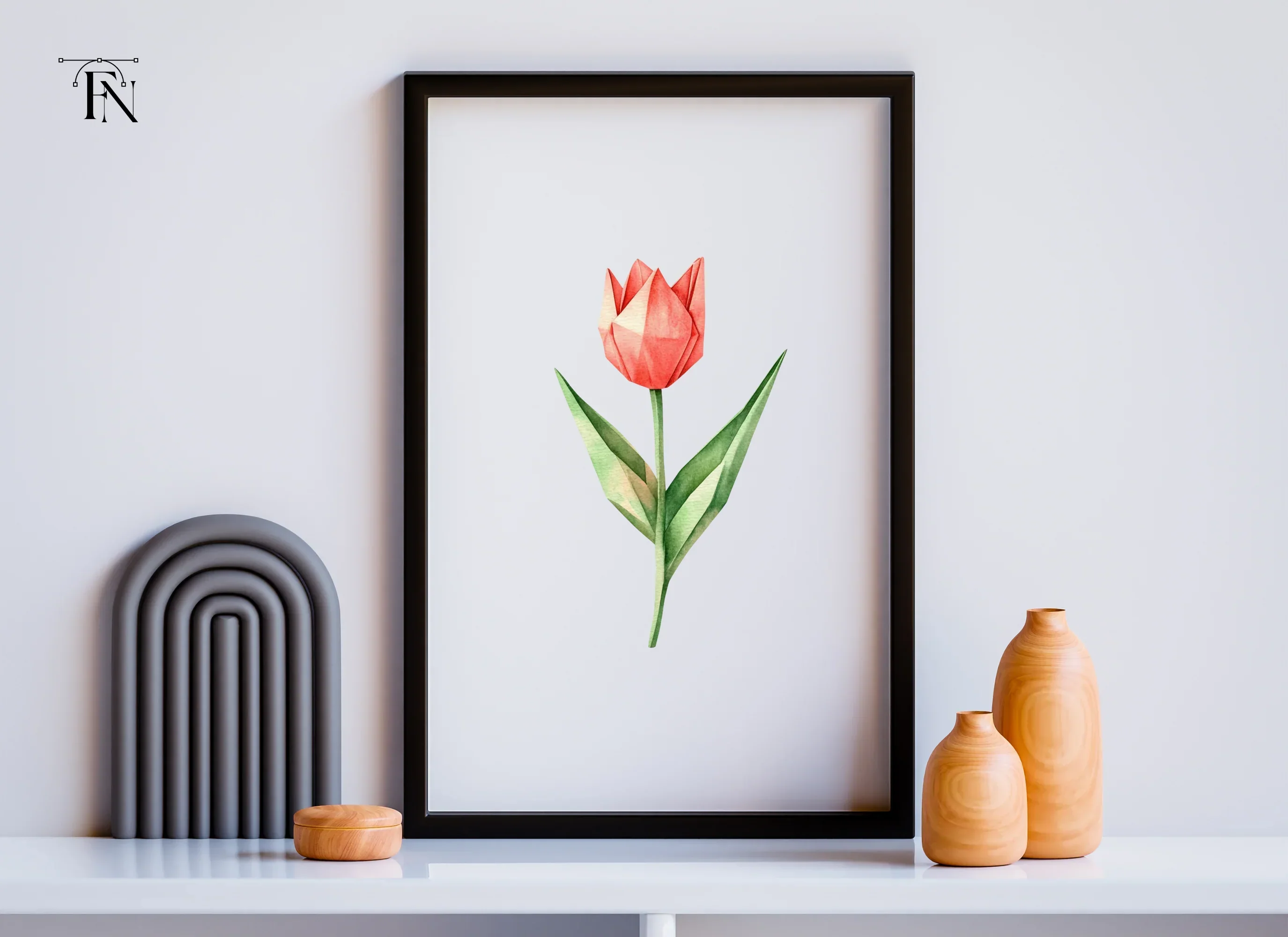 Elegant Origami Tulip Clipart Bundle - Image 6