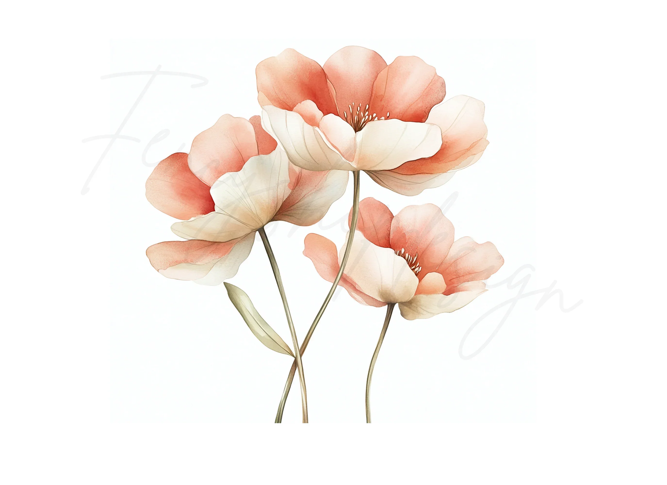 Elegant Peach Peony Clipart Bundle - Image 2