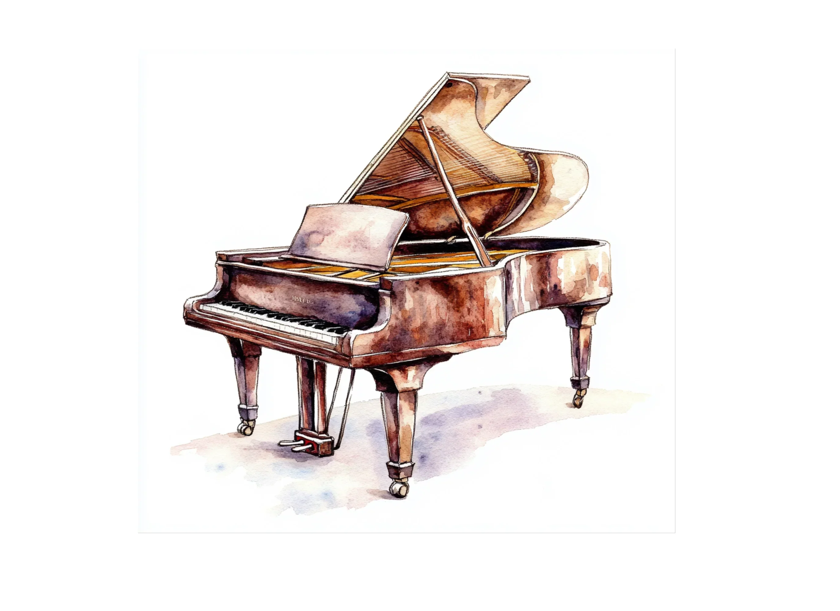 Elegant Piano Illustrations Clipart Bundle - Image 3