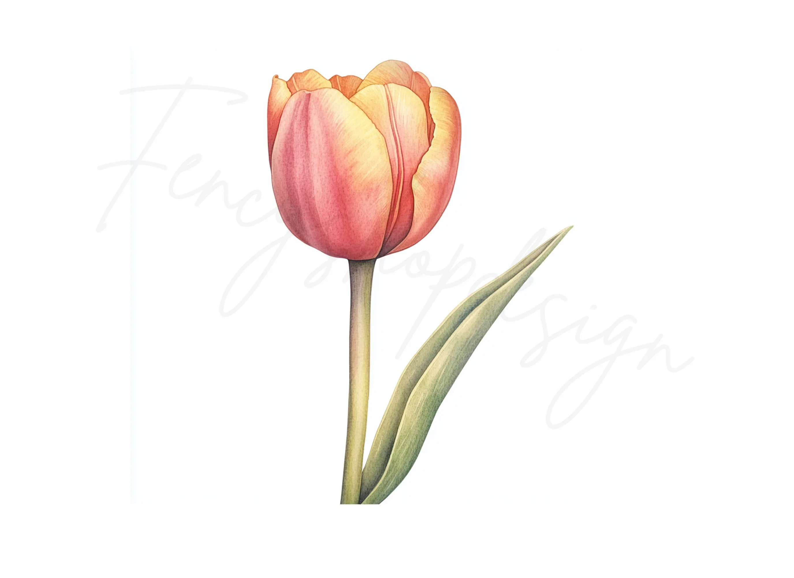 Elegant Pink and Yellow Tulip Clipart Bundle - Image 2